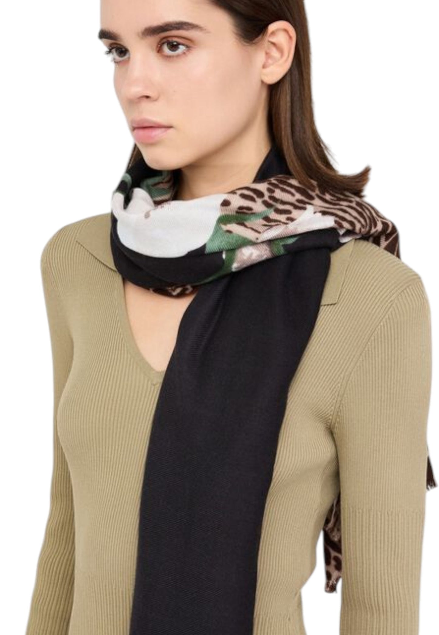 Sciarpa Donna Liu Jo Flower Animalier 70X180 2F5077T0300