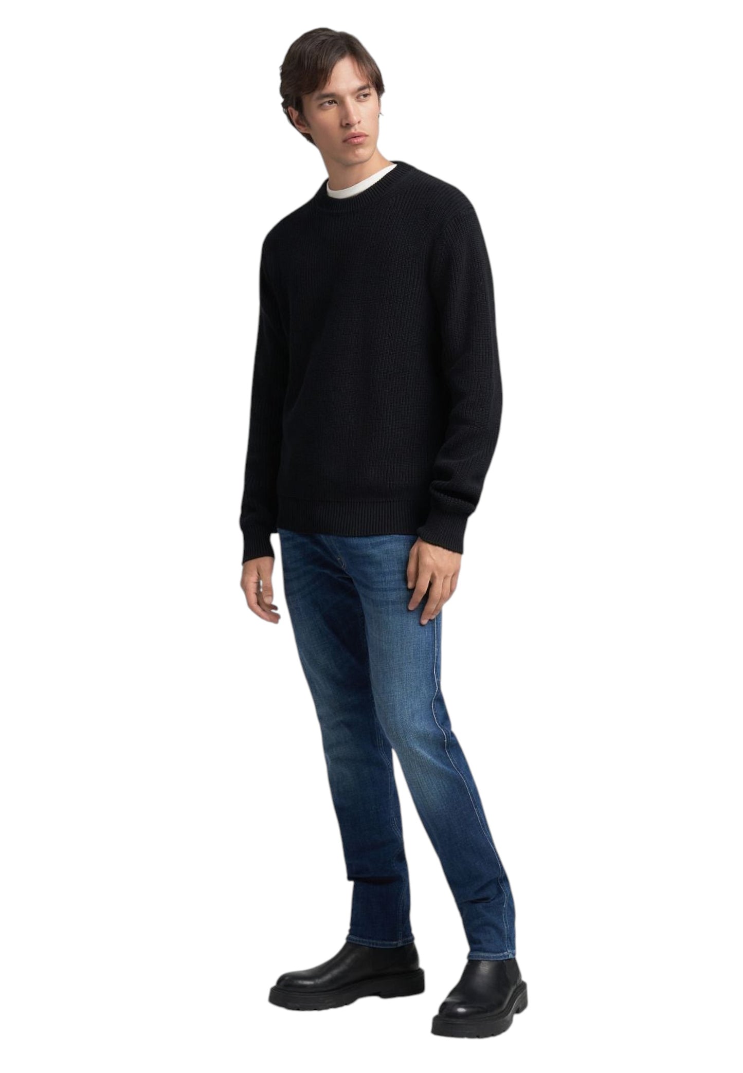 Maglione A Girocollo Uomo Replay A Costine  UK4722.000.G23788