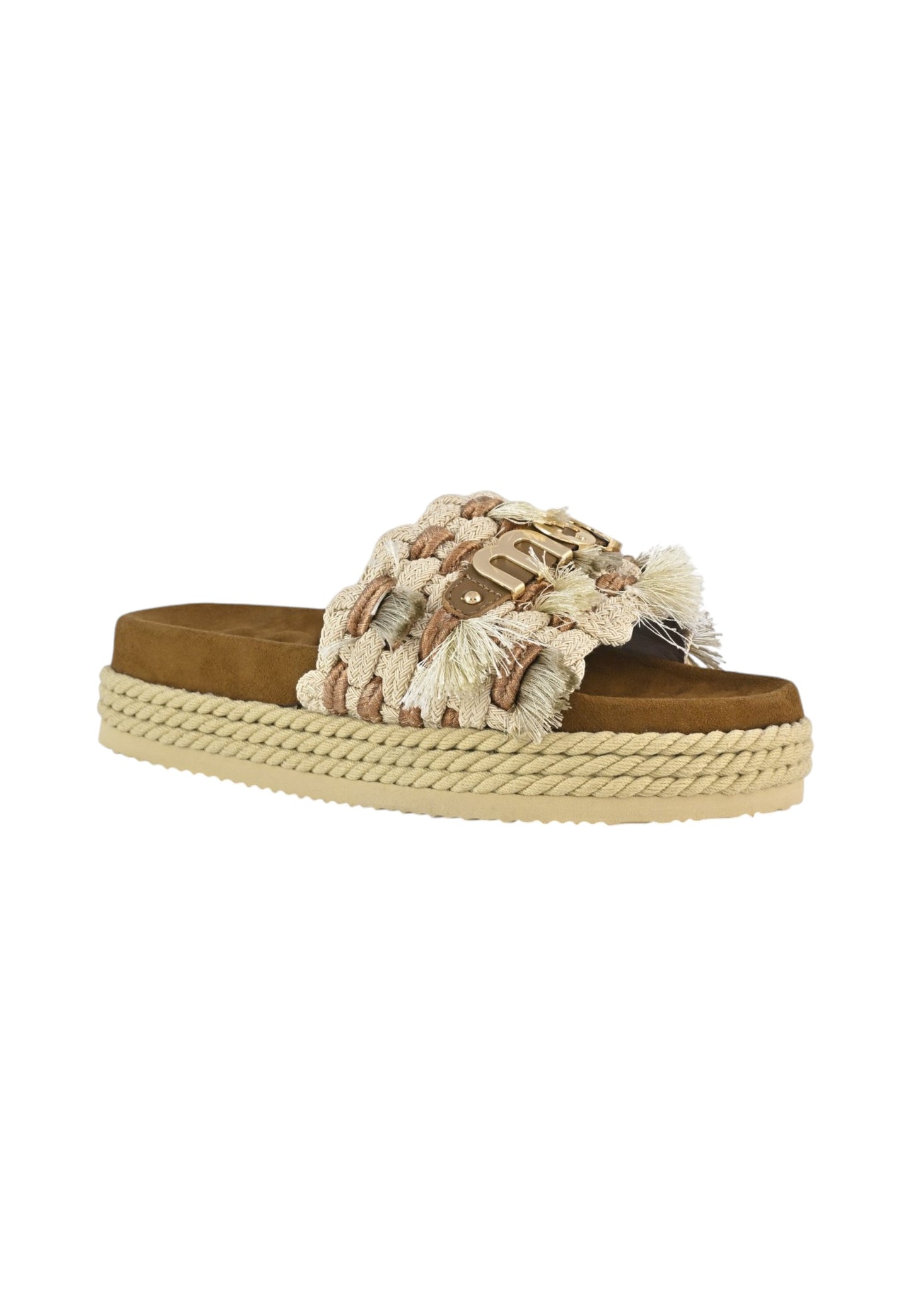Sandali Donna Mou Monoband rope sandal fringes