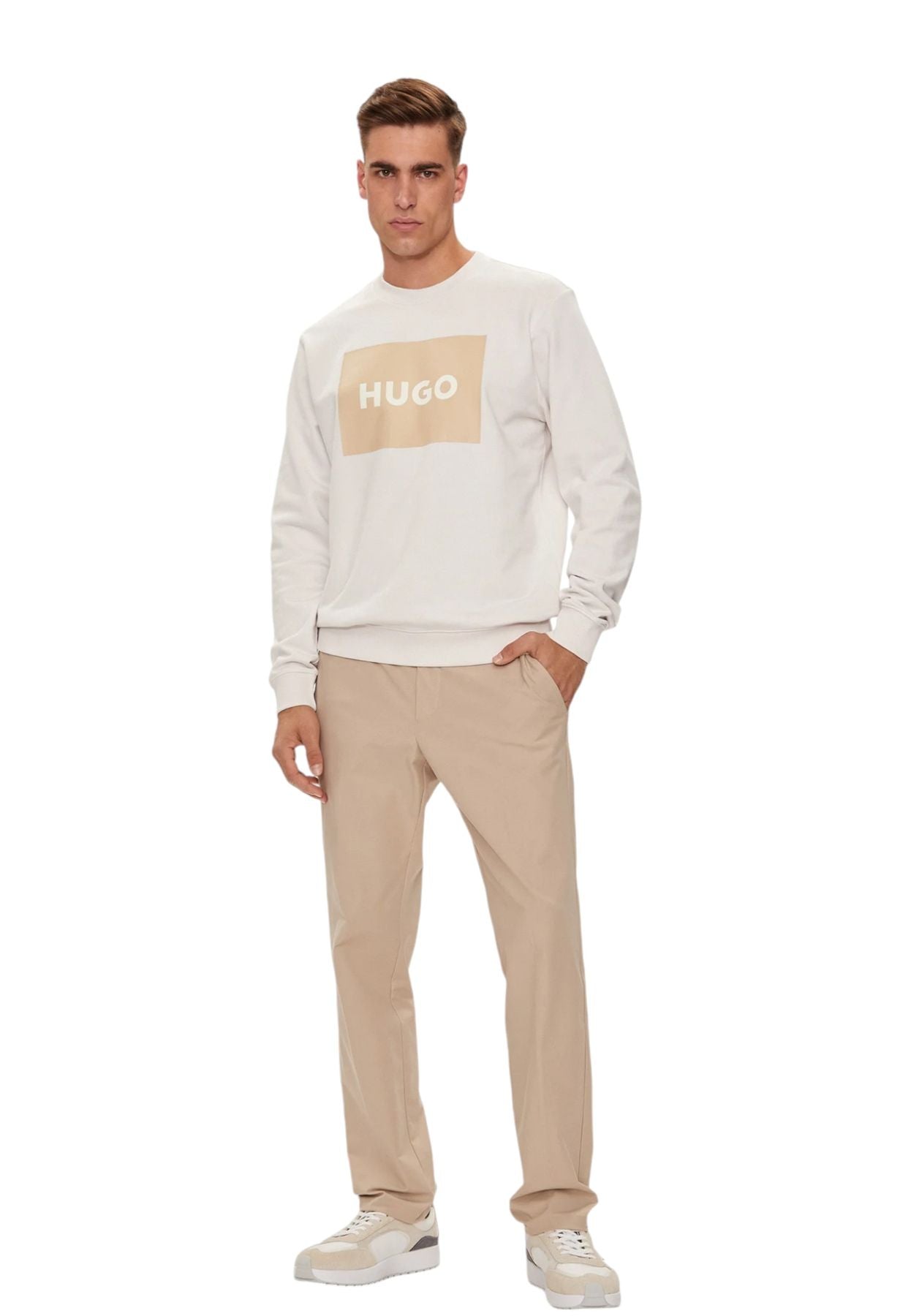 Felpa A Girocollo Uomo Hugo Regular Fit Duragol 50467944