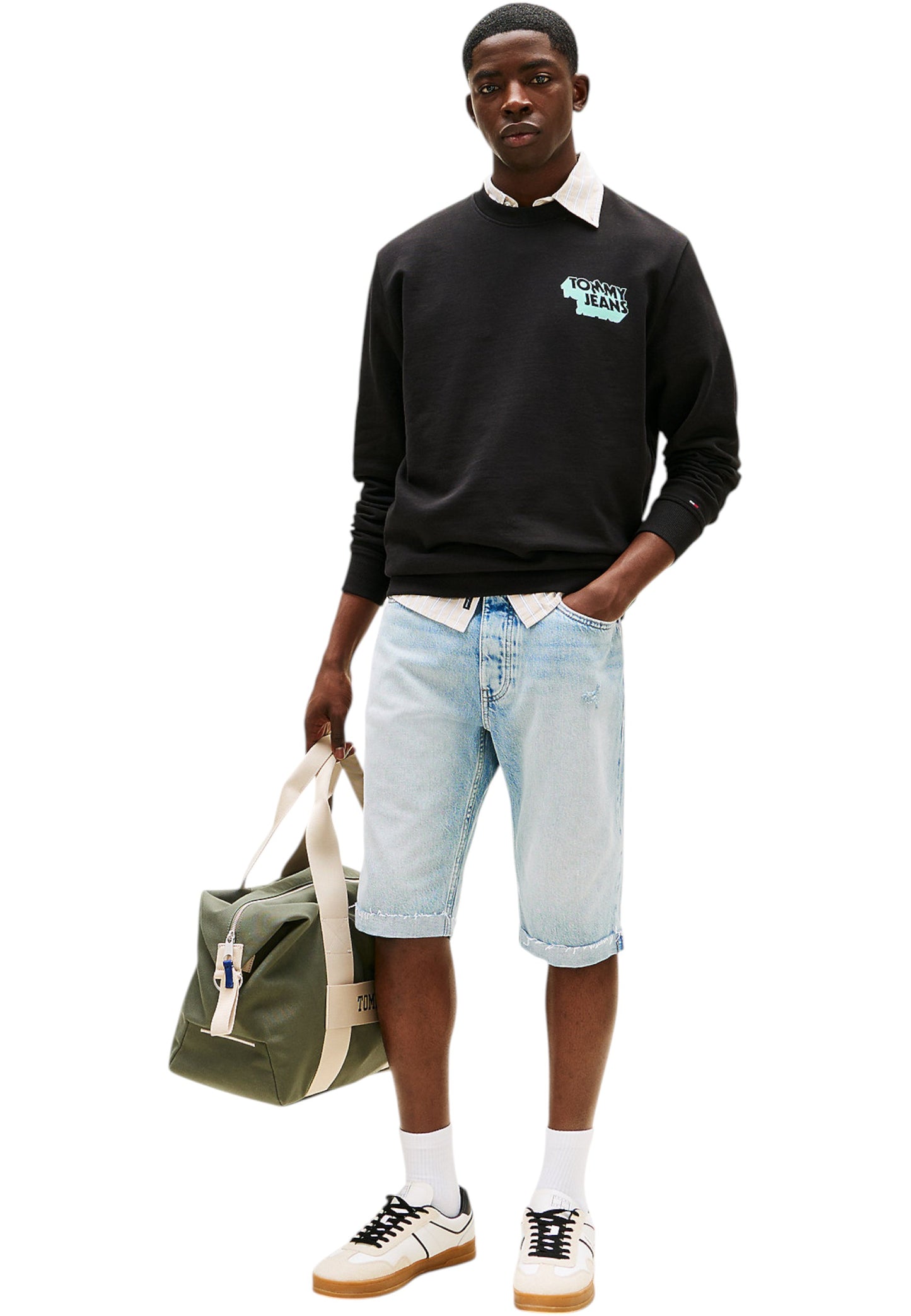 Felpa A Girocollo Uomo Tommy Jeans Tjm Regular Stack DM0DM21640