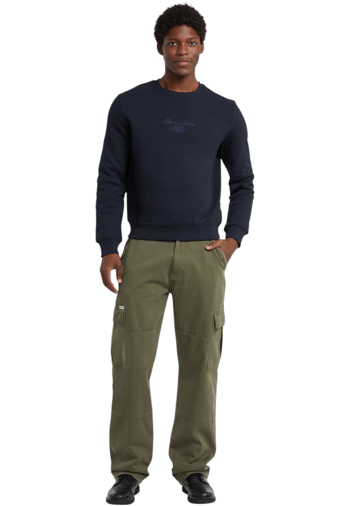 Felpa A Girocollo Uomo Guess Gj Slim Script M5BQ35K9V31