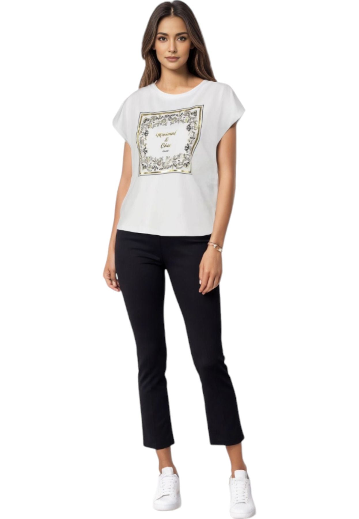 T-Shirt Manica Corta Donna Gaudi Spalla Scesa 411FD64011
