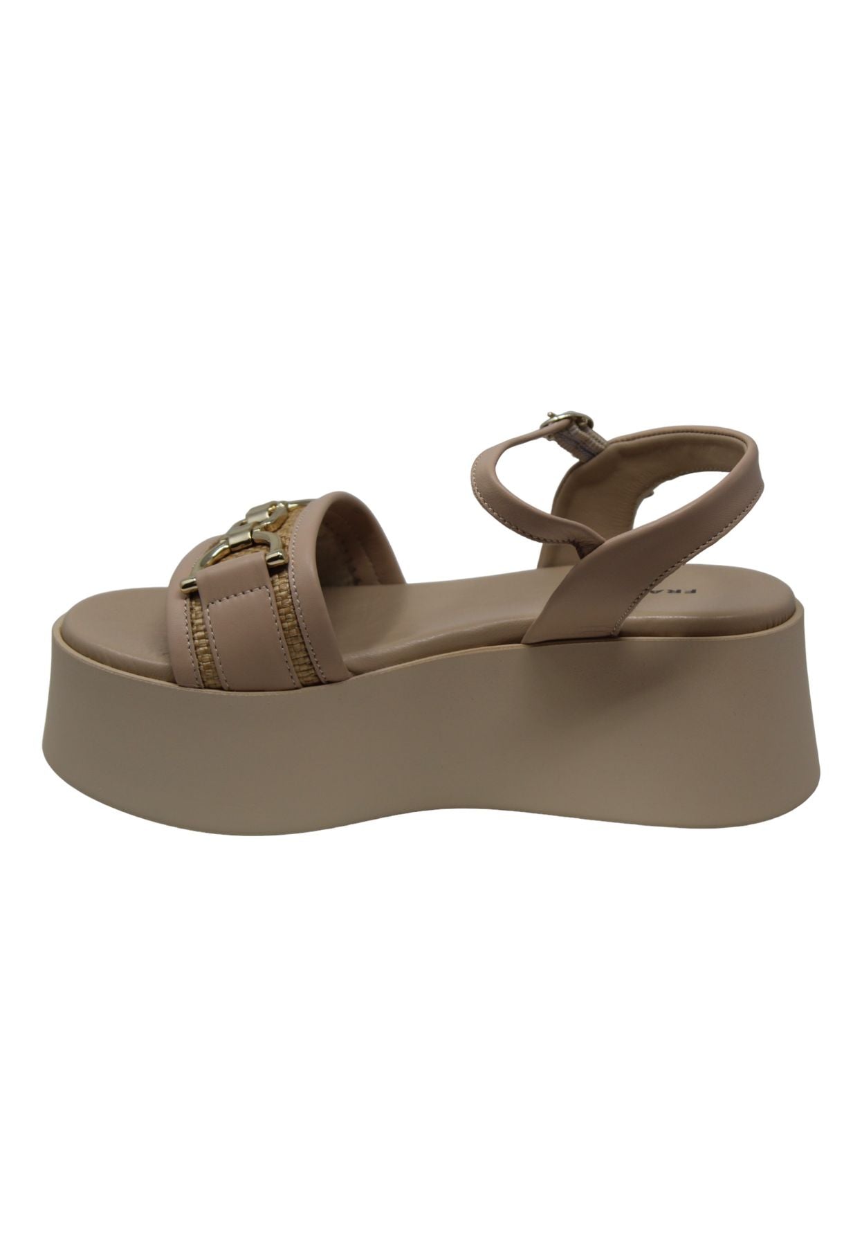 Sandali Con Zeppa Donna Frau Rafia 88I5