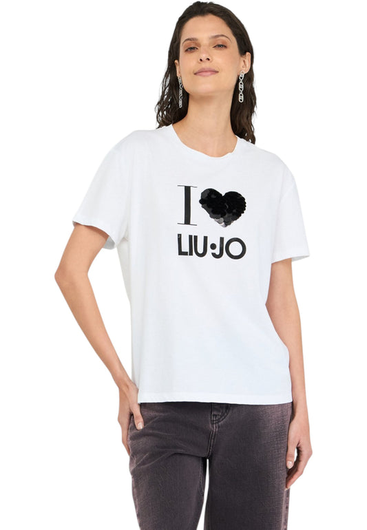 T-Shirt Manica Corta Donna Liu Jo  Heart Liujo MF5345JS923