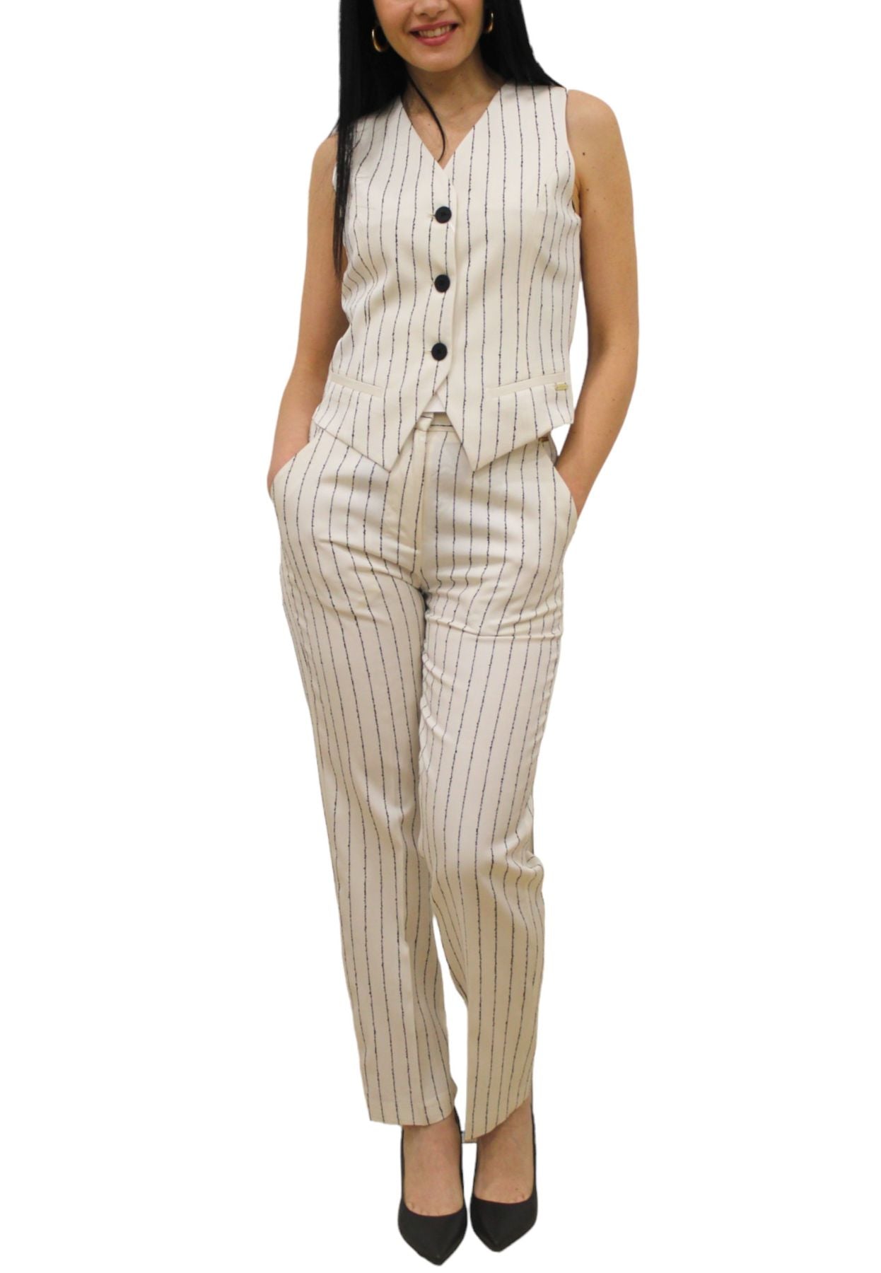 Pantaloni Donna Kocca Con Fantasia A Righe Hans P24PPF2137ABRI3102