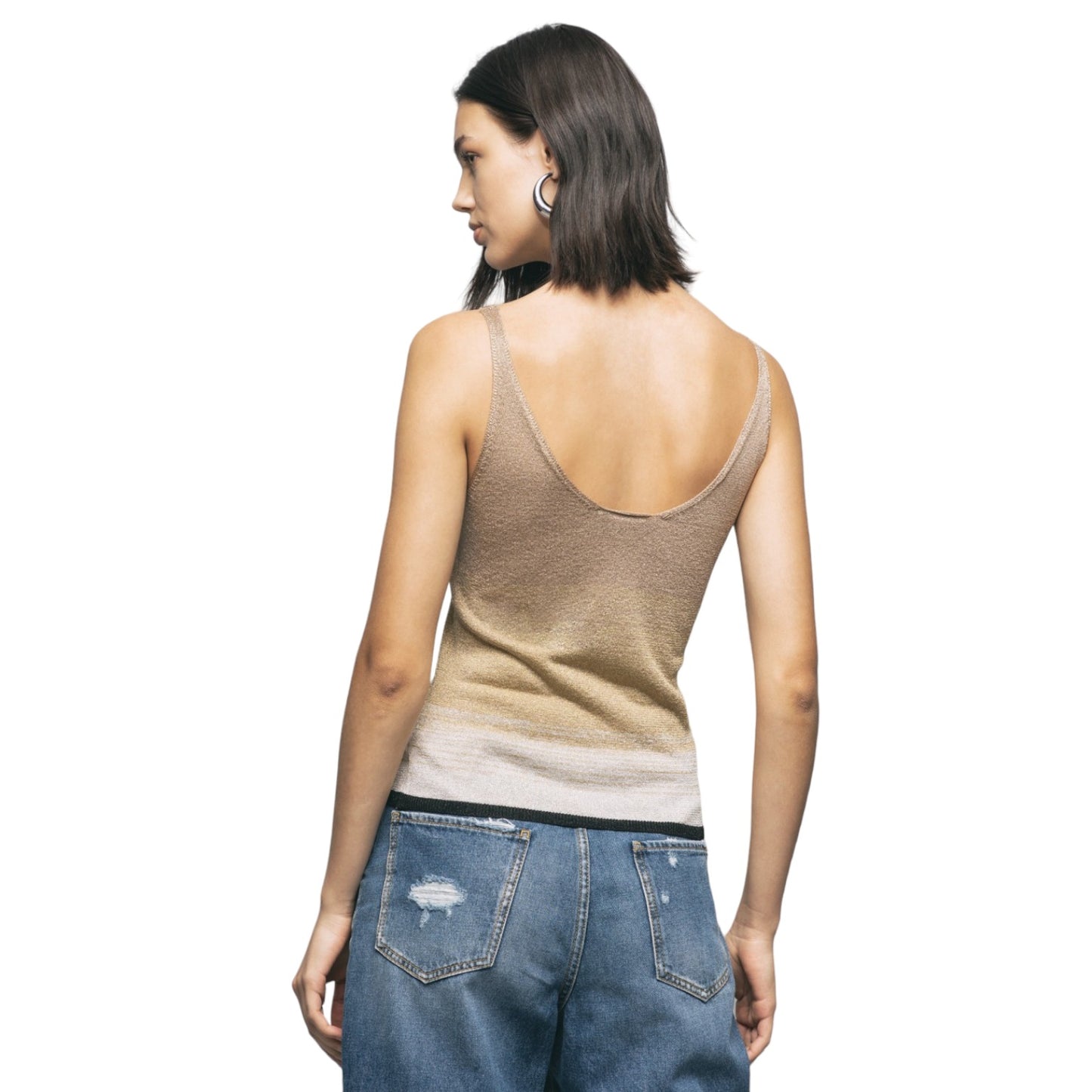 Top Donna Gaelle In Maglieria Lurex Con Logo Ad Intarsio GBDP16655