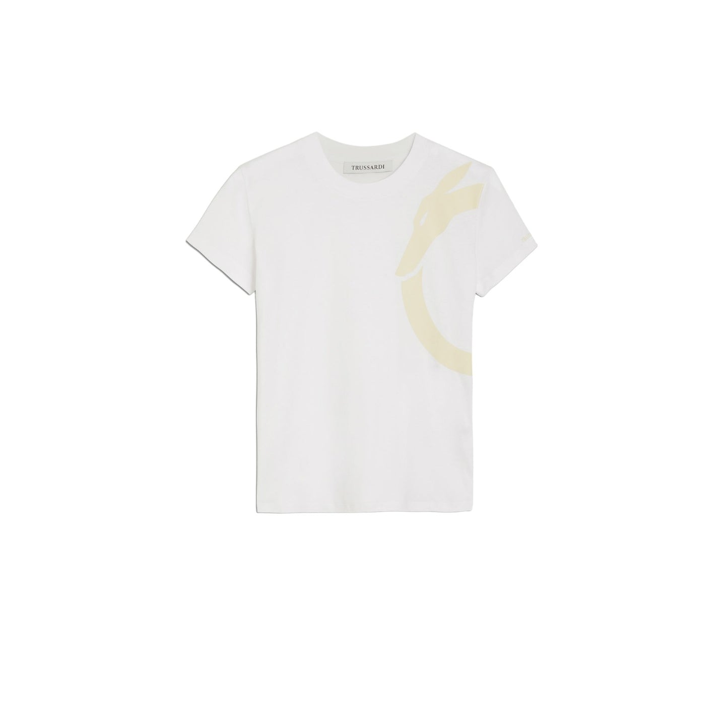 T-Shirt Manica Corta Donna Trussardi Greyhound Shoulder Print Cotton Jersey 30/1 56T00564-1T005381