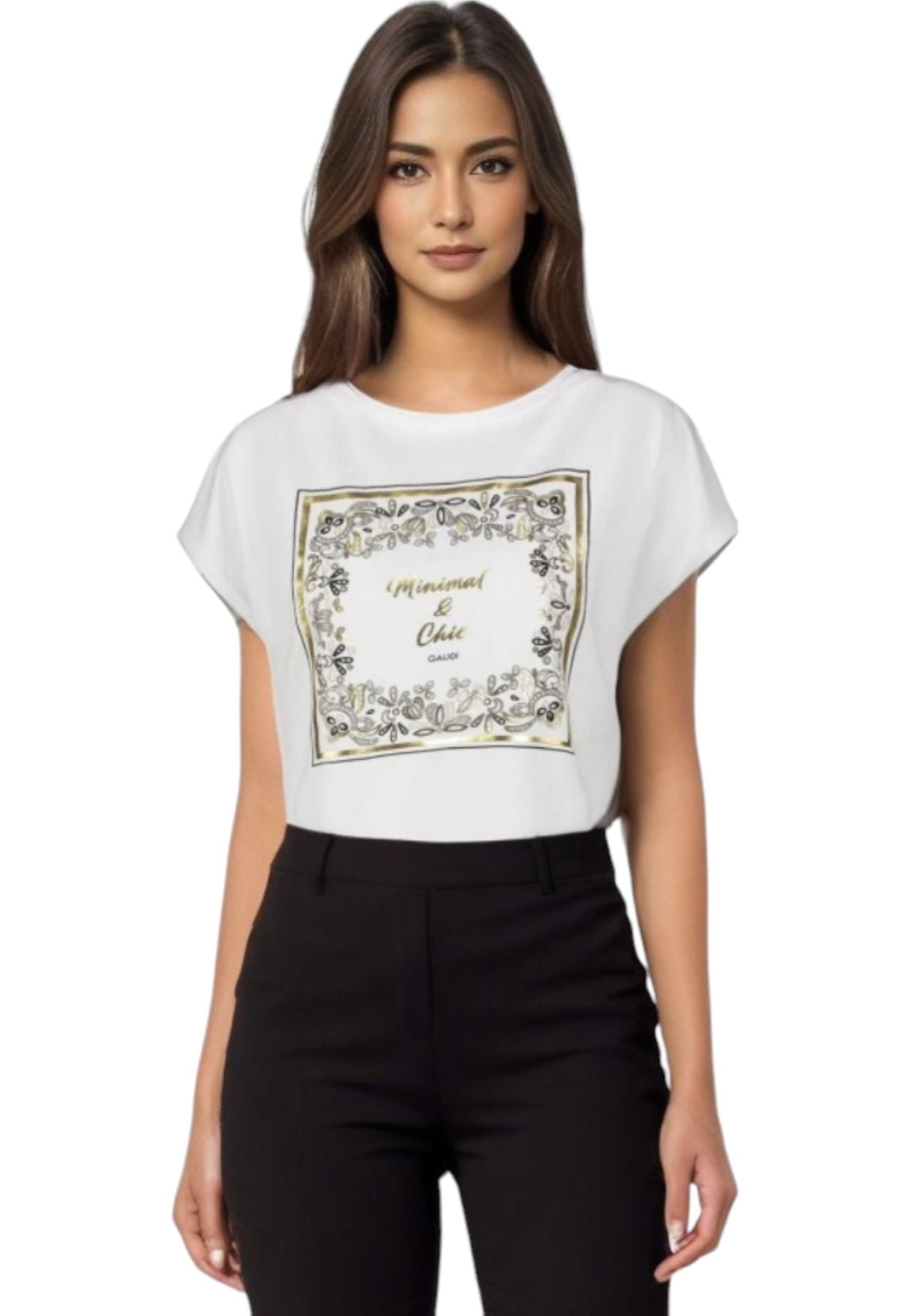 T-Shirt Manica Corta Donna Gaudi Spalla Scesa 411FD64011