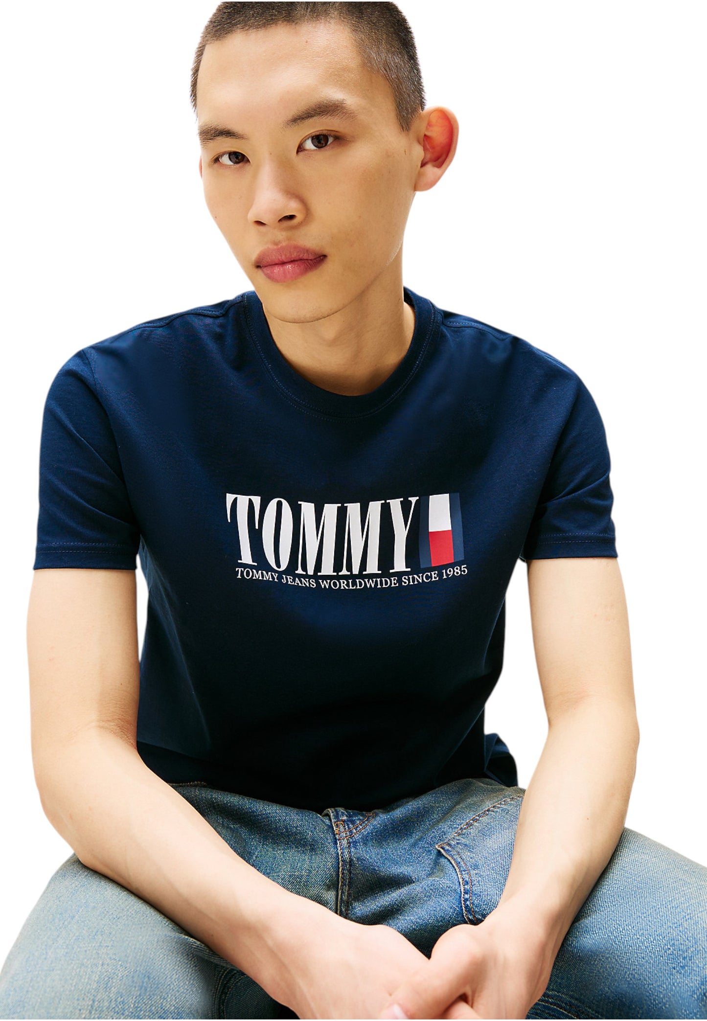 T-Shirt Manica Corta Uomo Tommy Jeans Tjm Regular Tommy Dna Flag DM0DM21941