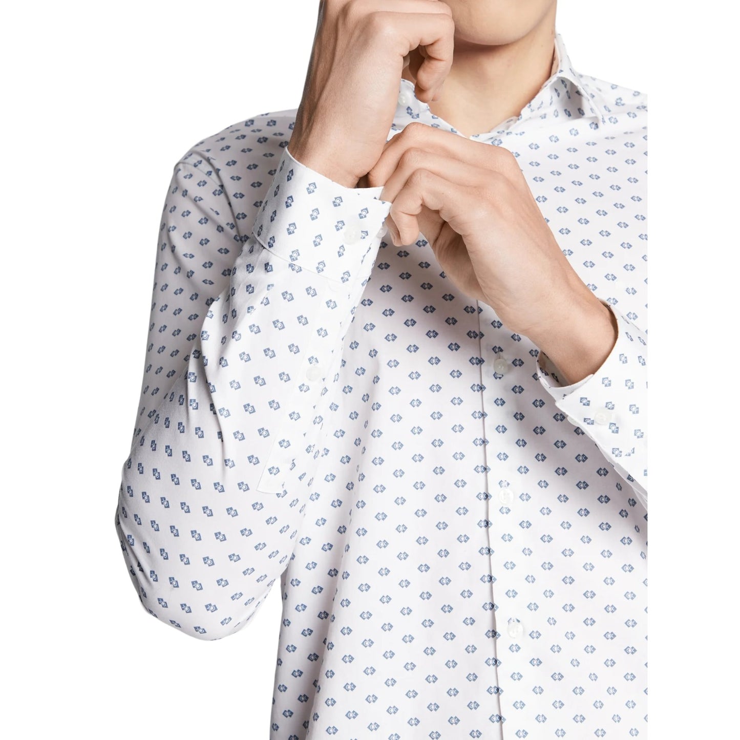 Camicia Manica lunga Uomo Calvin klein Ck Logo Print Slim K10K110930