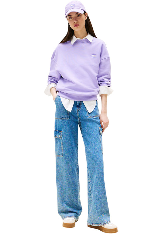 Jeans Wide Leg Donna Tommy Jeans Vita Alta Claire Cargo DW0DW20479