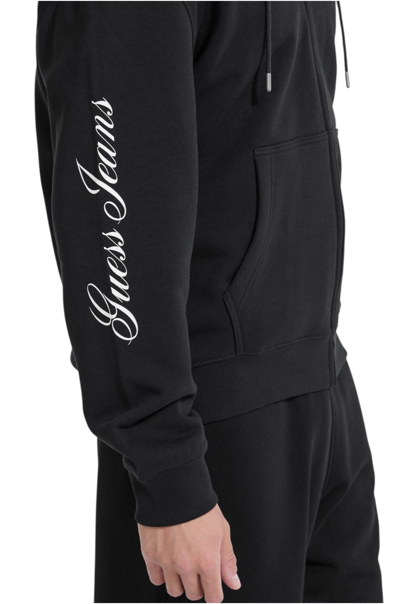 Felpa Con Cappuccio Uomo Guess Con Zip Regular Fit Gj Script M5YQ15KCPR1