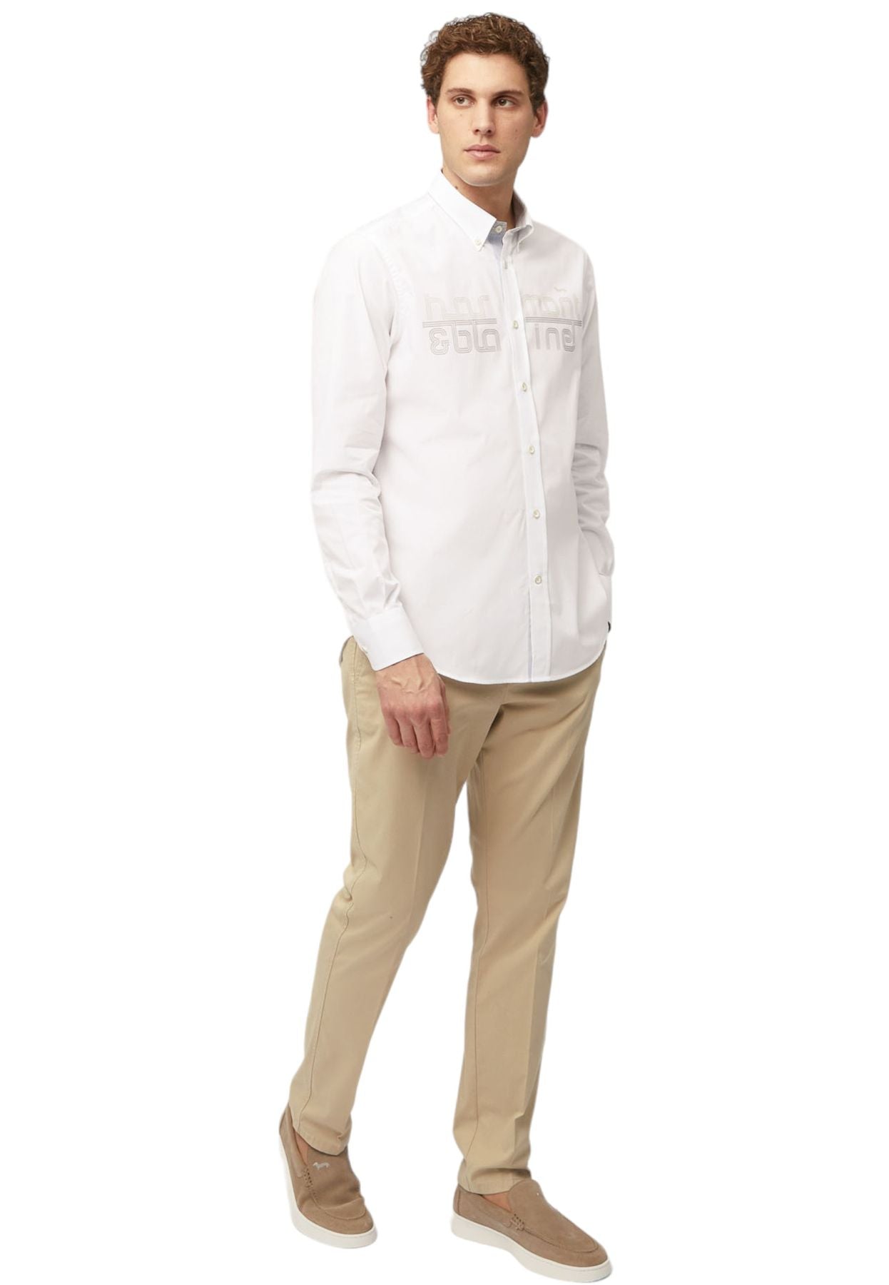 Camicia Manica lunga Uomo Harmont & Blaine Con Logo Effetto 3D CRL969011759M
