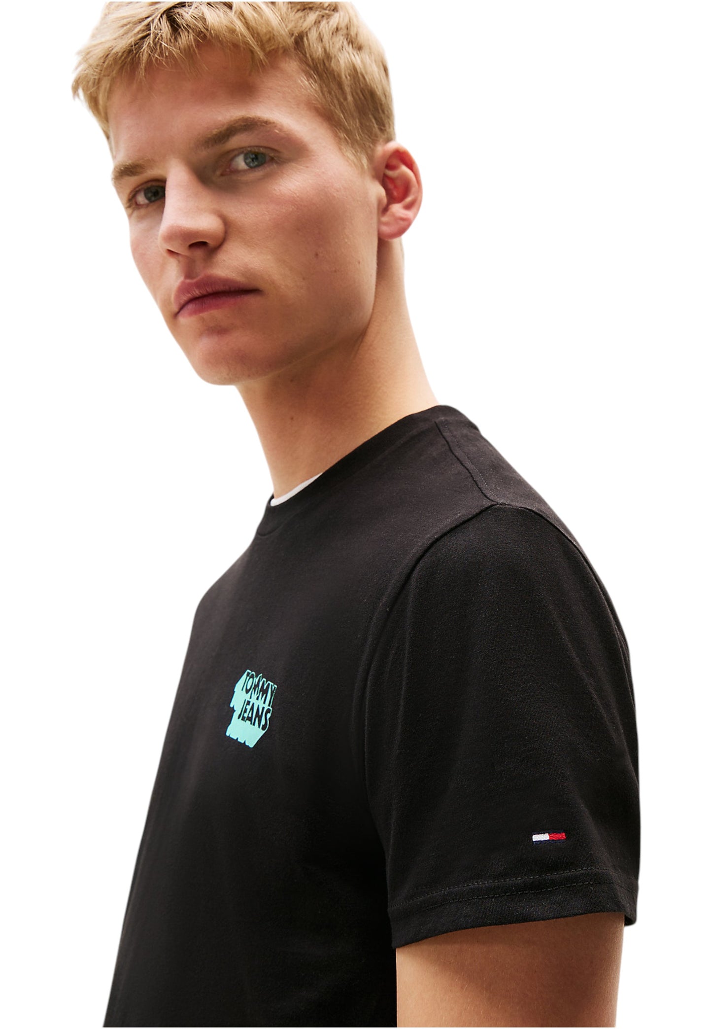 T-Shirt Manica Corta Uomo Tommy Jeans Tjm Slim Stack Logo DM0DM21539
