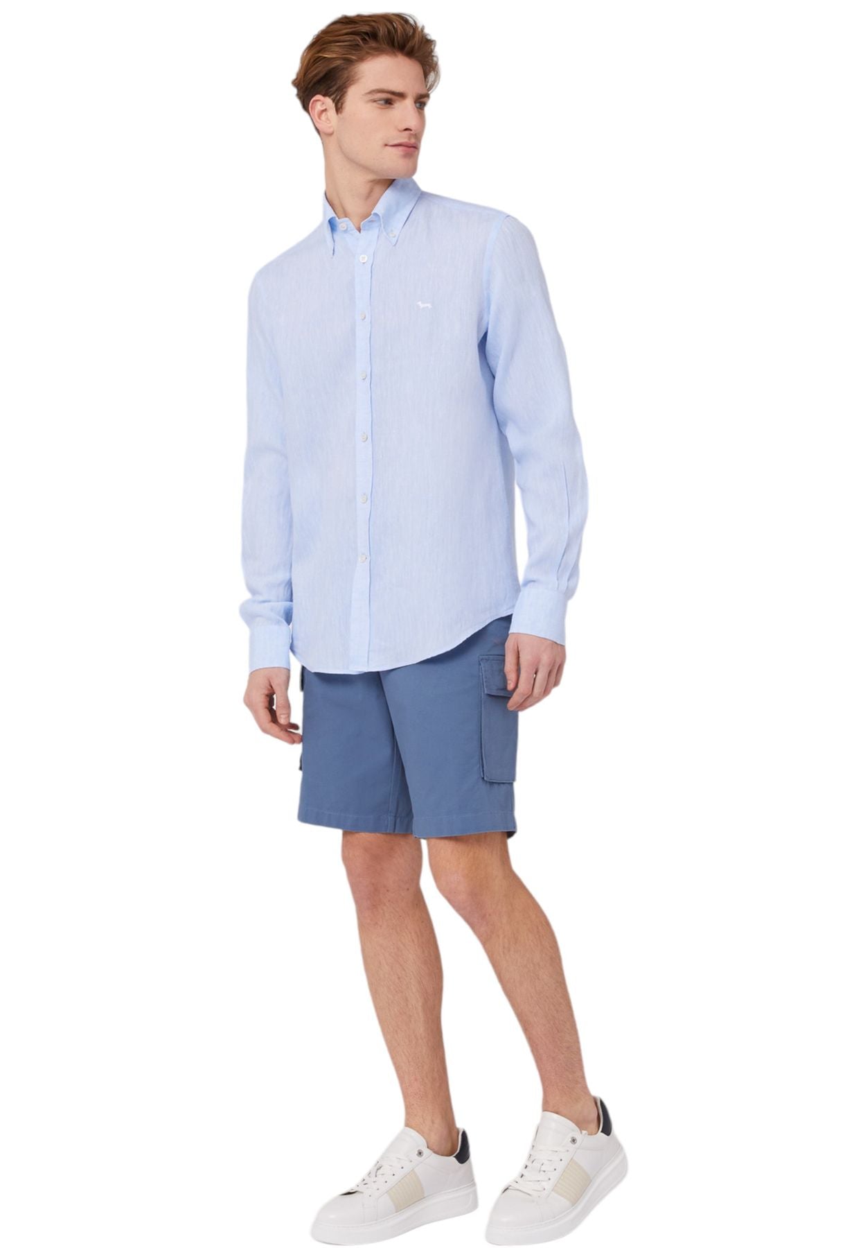 Camicia Manica lunga Uomo Harmont & Blaine In Lino CRL014010883B