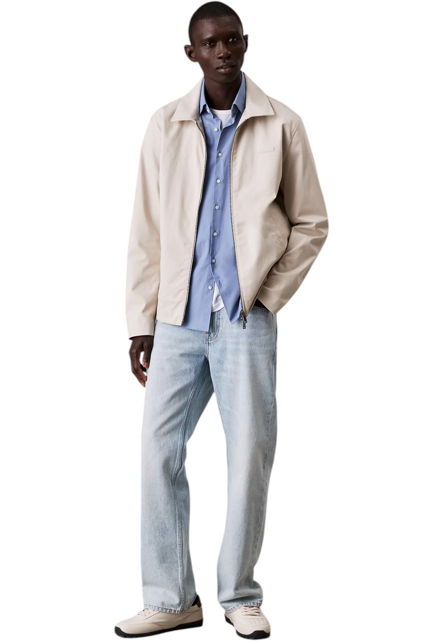 Camicia Manica lunga Uomo Calvin klein  Poplin Stretch Slim