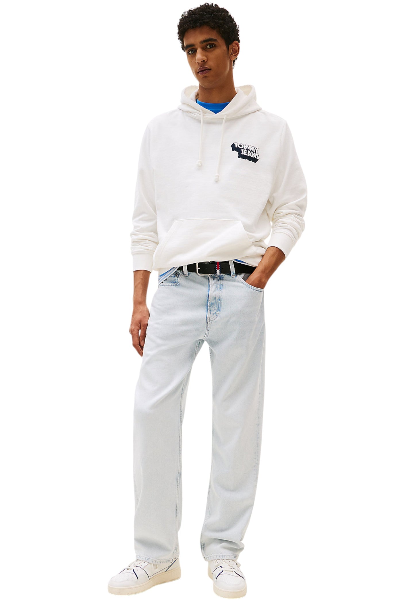 Felpa Con Cappuccio Uomo Tommy Jeans Tjm Stack Back Logo DM0DM21625