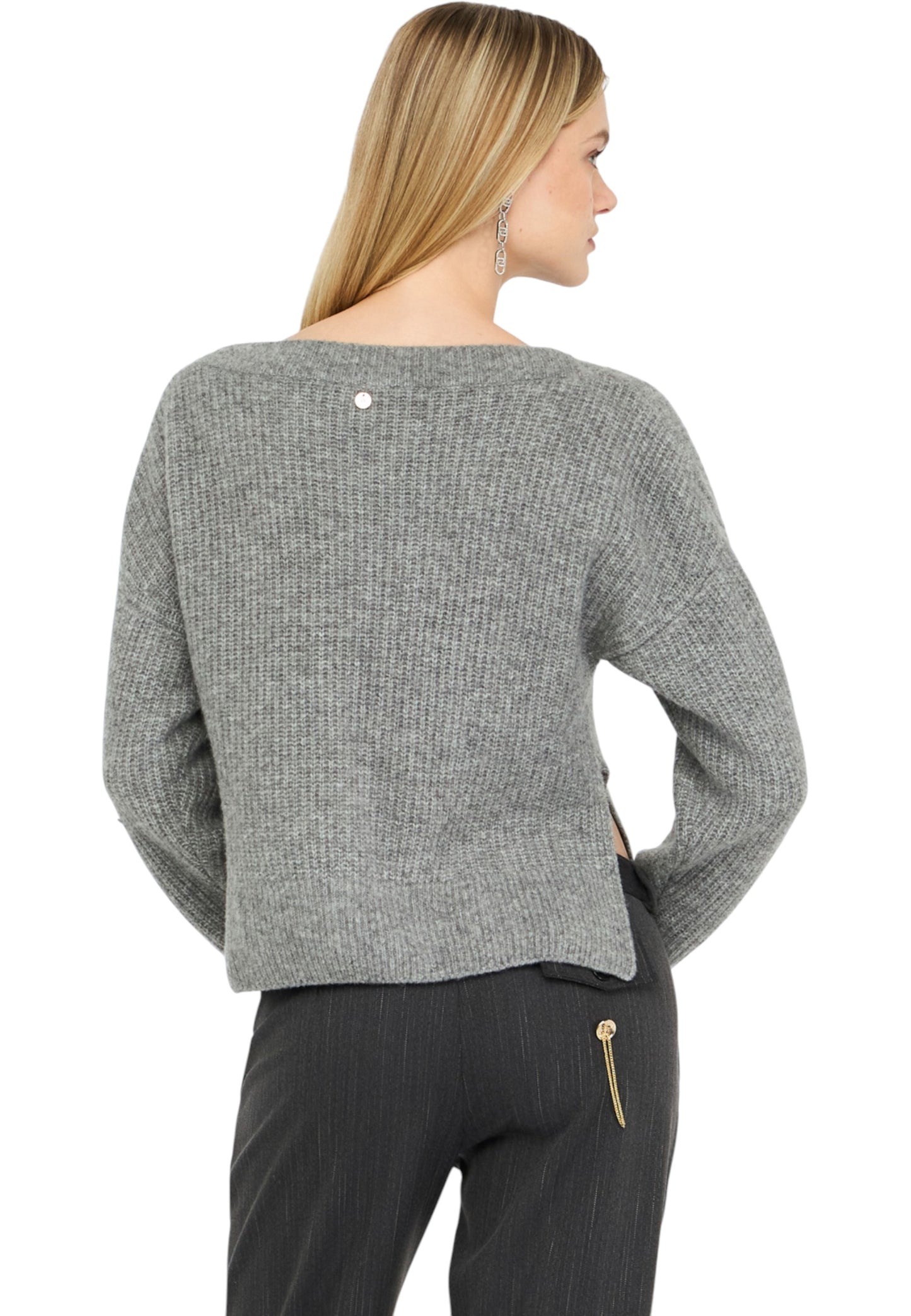 Maglione Scollo A Barca Donna Liu Jo Con Strass CF5150MA74Q