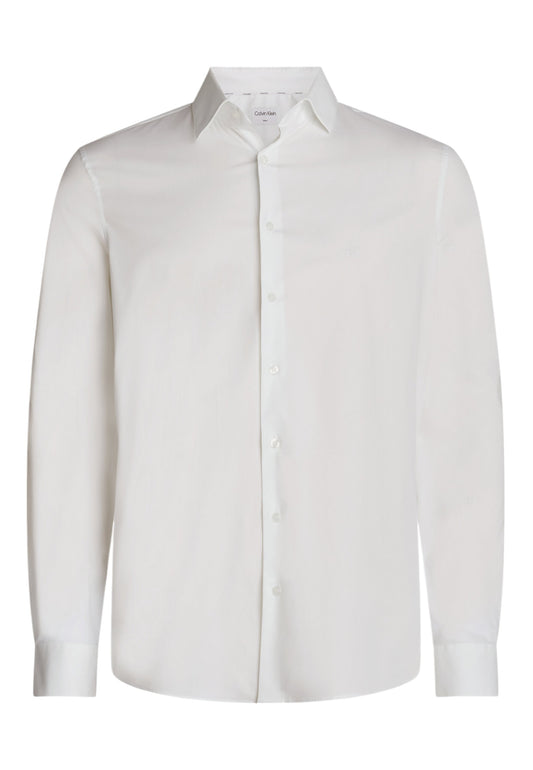 Camicia Manica lunga Uomo Calvin klein  Poplin Stretch Regular