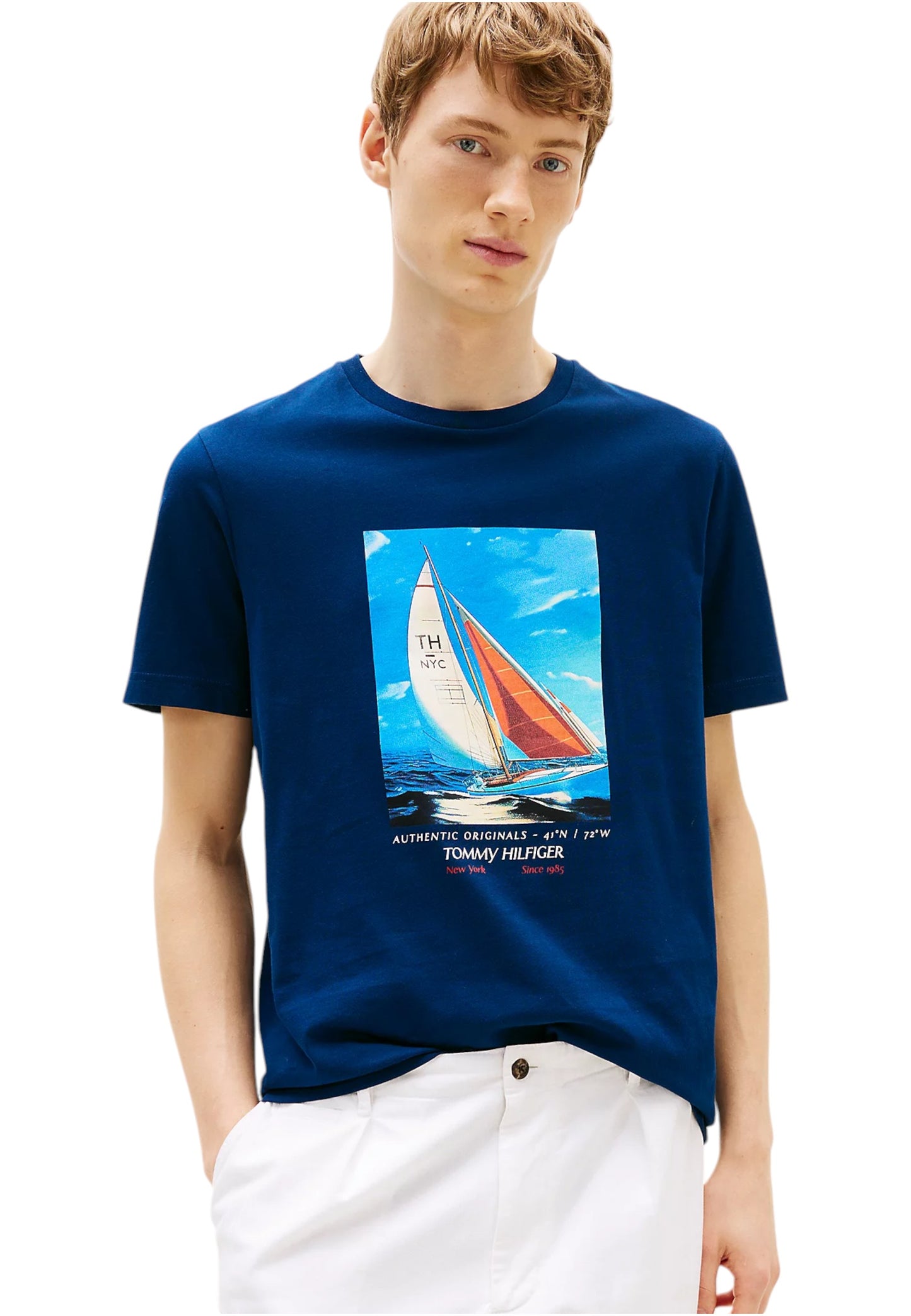 T-Shirt Manica Corta Uomo Tommy Hilfiger  Hilfiger Color Photo