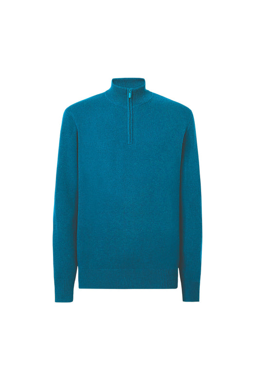 Maglione Collo Alto Uomo Mc2 Saint Barth Con Mezza Zip Jermyn Lambswool JERM002