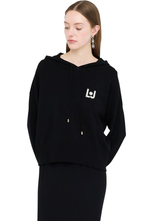 Felpa Con Cappuccio Donna Liu Jo In Maglia LJ Heart TF5216MS63L