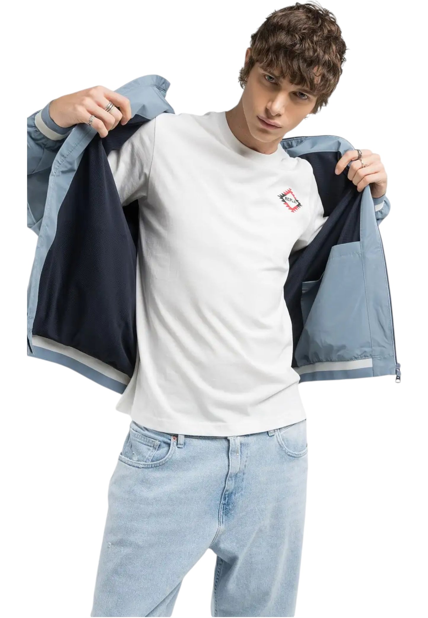 T-Shirt Manica Corta Uomo Replay Con Lettering