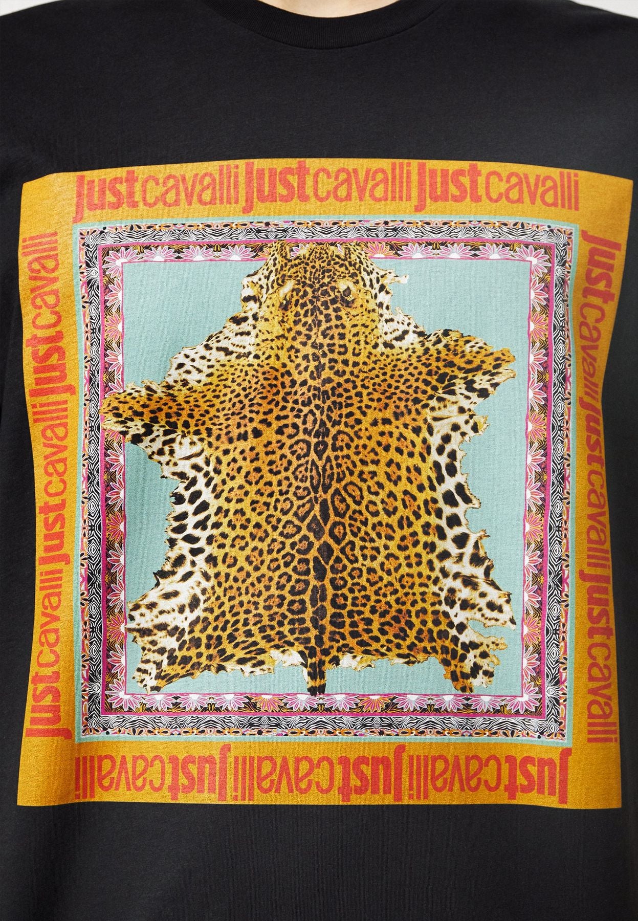 T-Shirt Manica Corta Uomo Just Cavalli 74Mm600 R Leo Foulard 74OBHF09CJ200