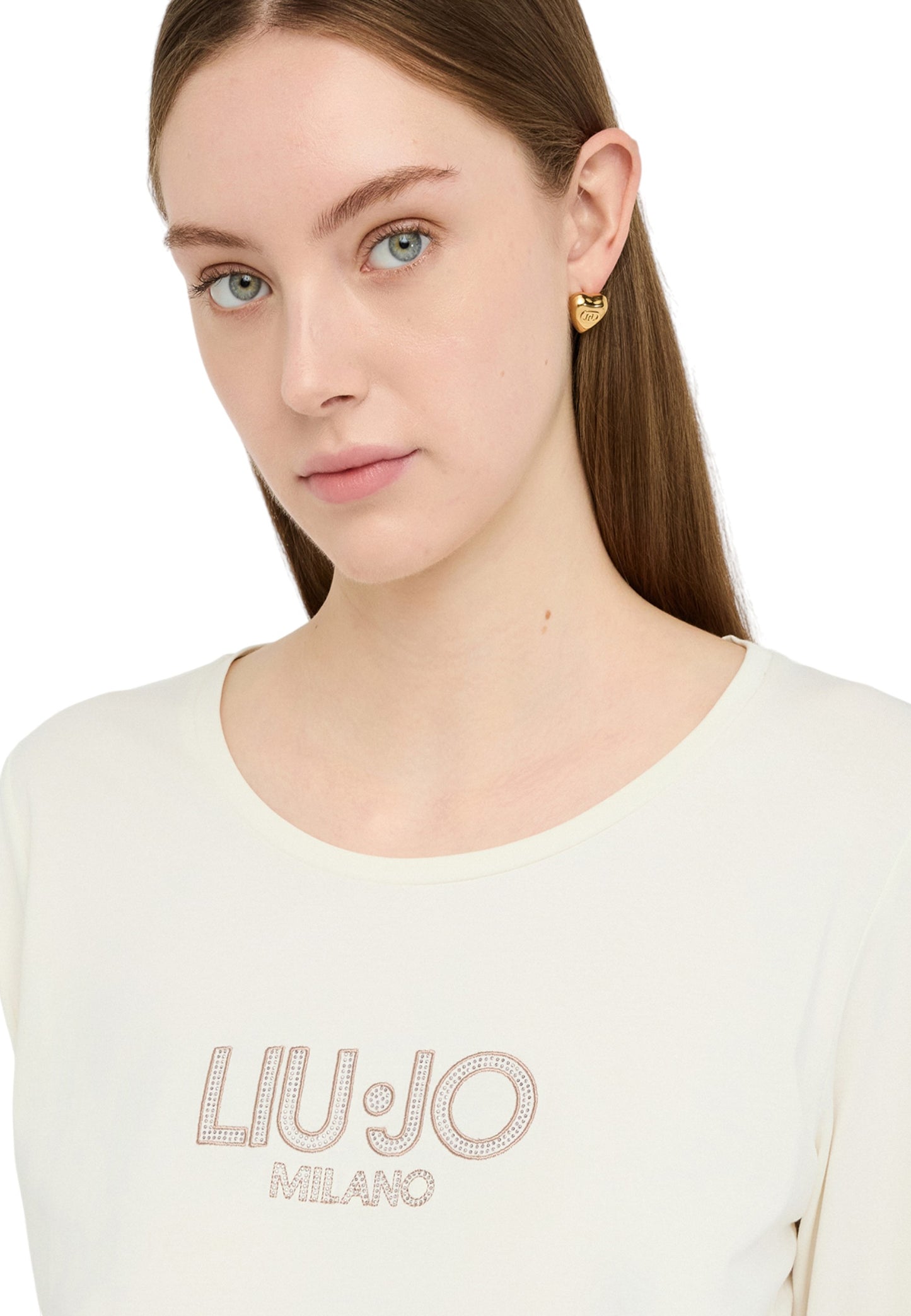 T-Shirt Manica lunga Donna Liu Jo Liujo Studs TF5169JS003