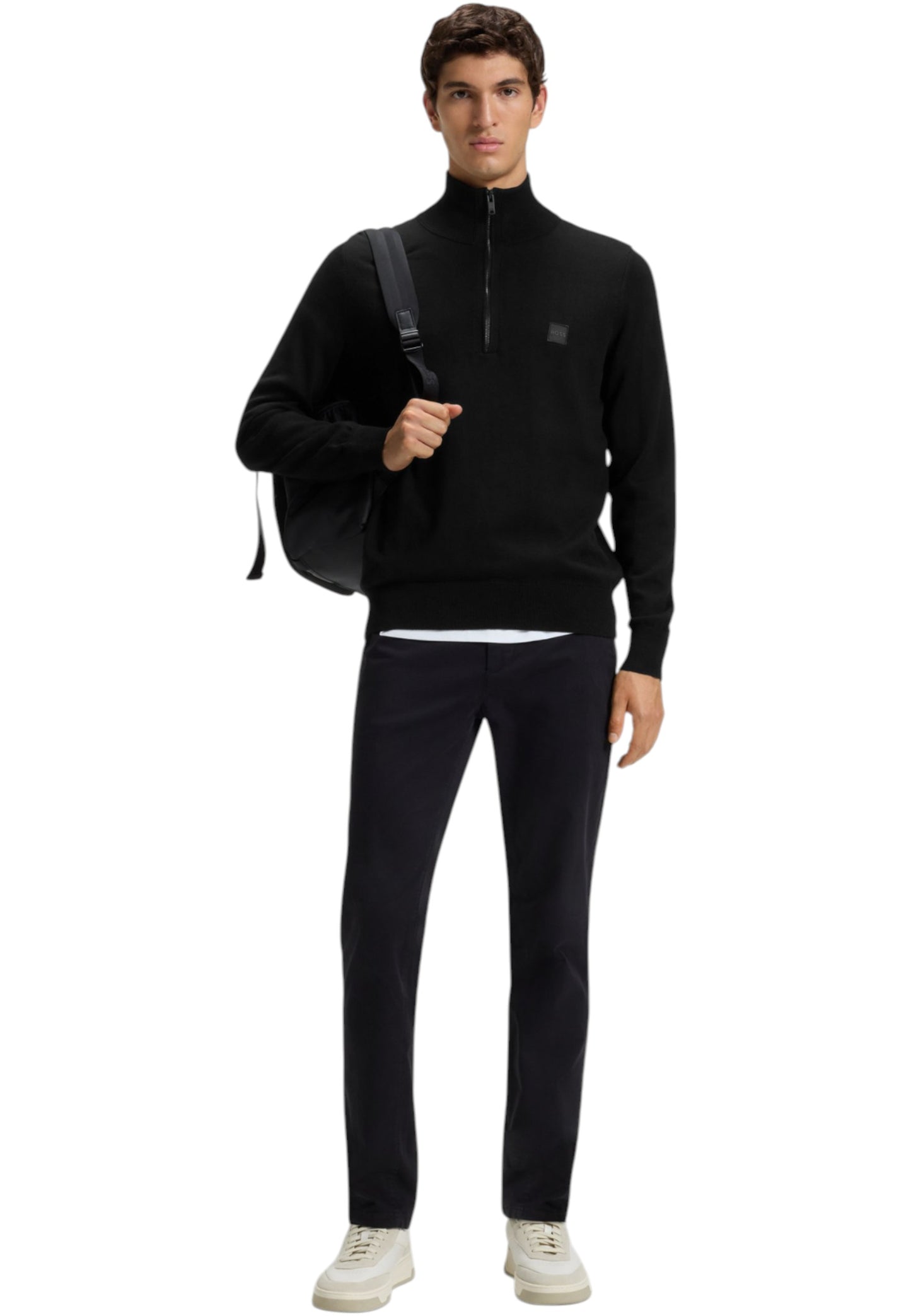 Maglione Collo Alto Uomo Boss Mezza zip Kanobix 50527585
