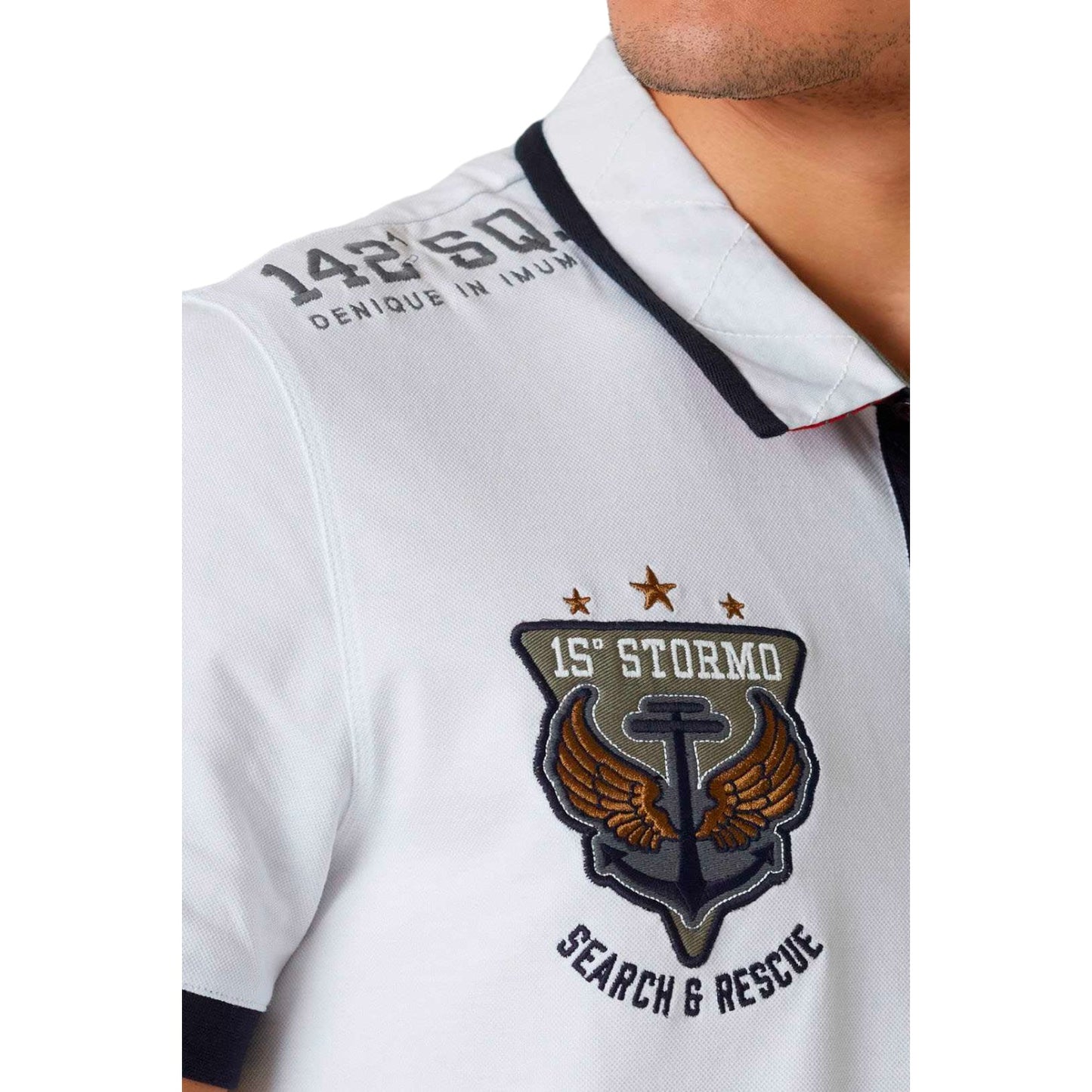 Polo Manica Corta Uomo Aeronautica Militare Color-Block 15 Stormo 231PO1688P199