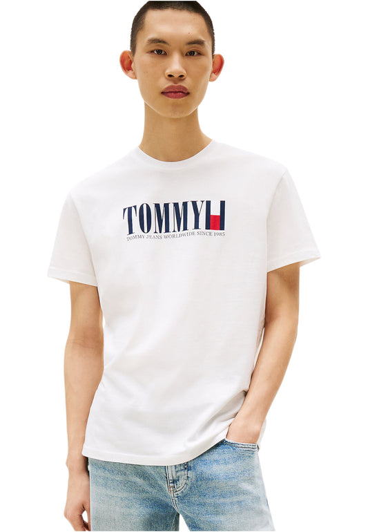 T-Shirt Manica Corta Uomo Tommy Jeans  Tjm Regular Tommy Dna Flag DM0DM21941