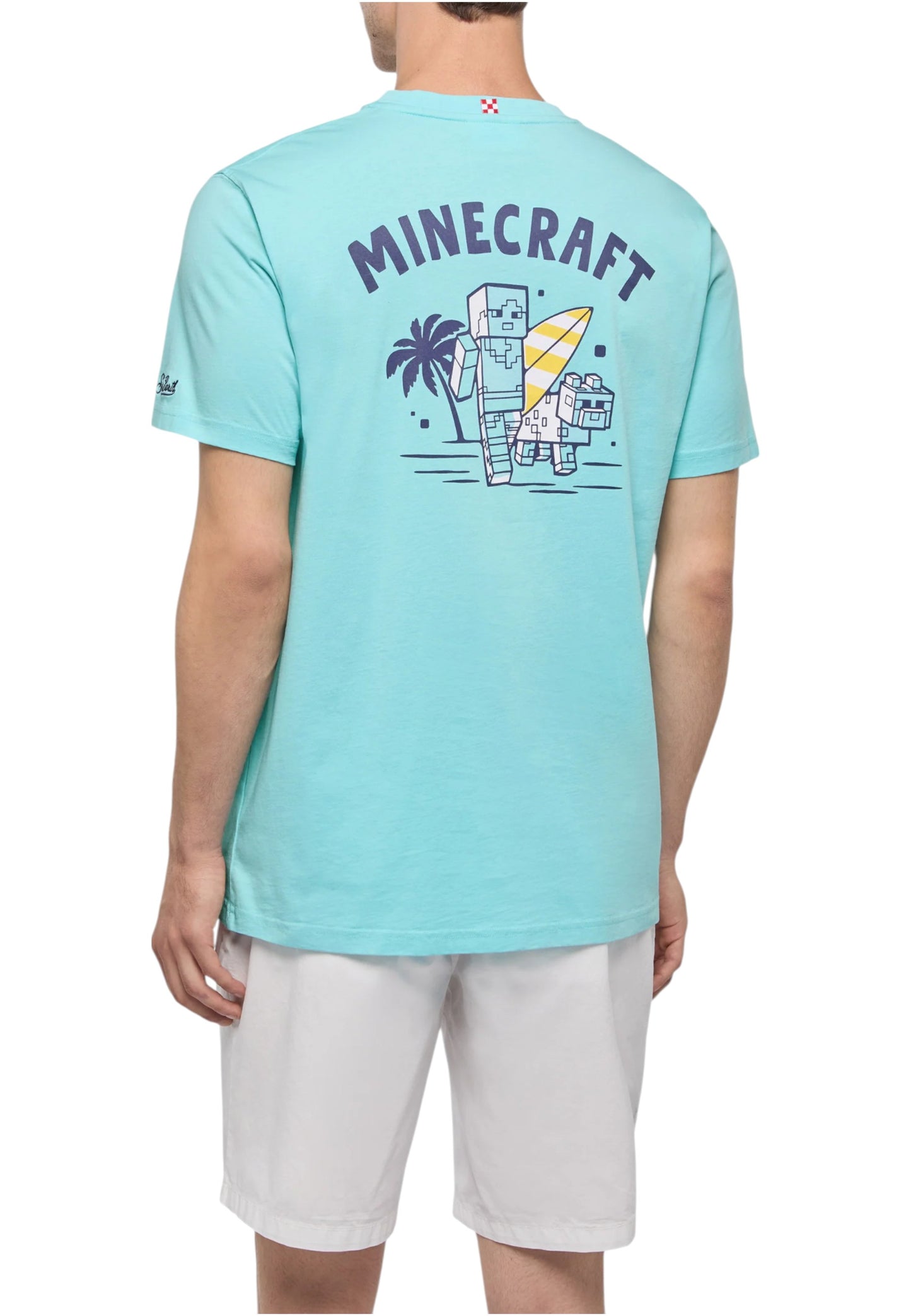 T-Shirt Manica Corta Uomo Mc2 Saint Barth Minecraft Surf