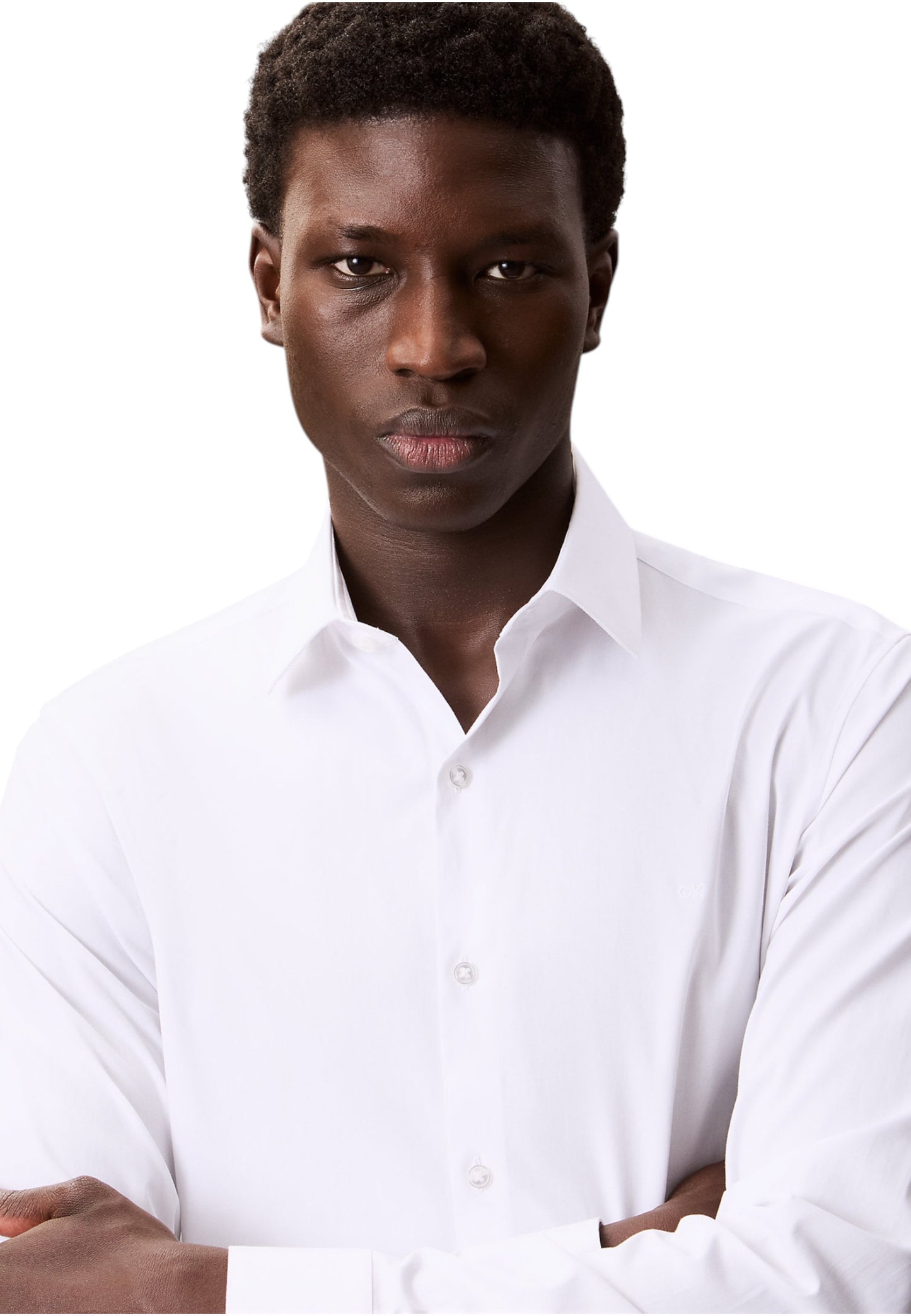 Camicia Manica lunga Uomo Calvin klein Slim Essential Poplin Stretch LV019EU000