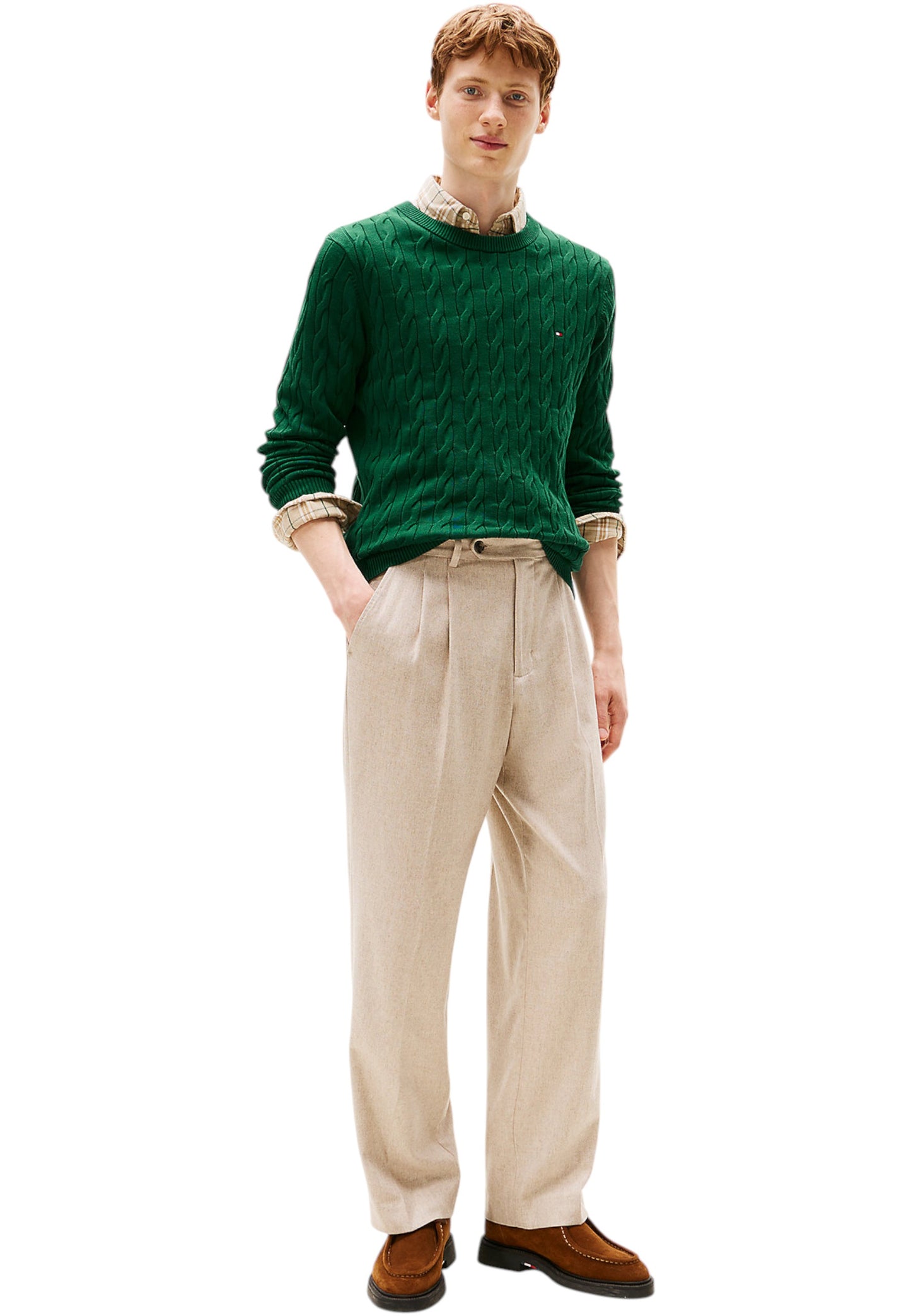 Maglione A Girocollo Uomo Tommy Hilfiger  Classic Cotton Cable MW0MW33132