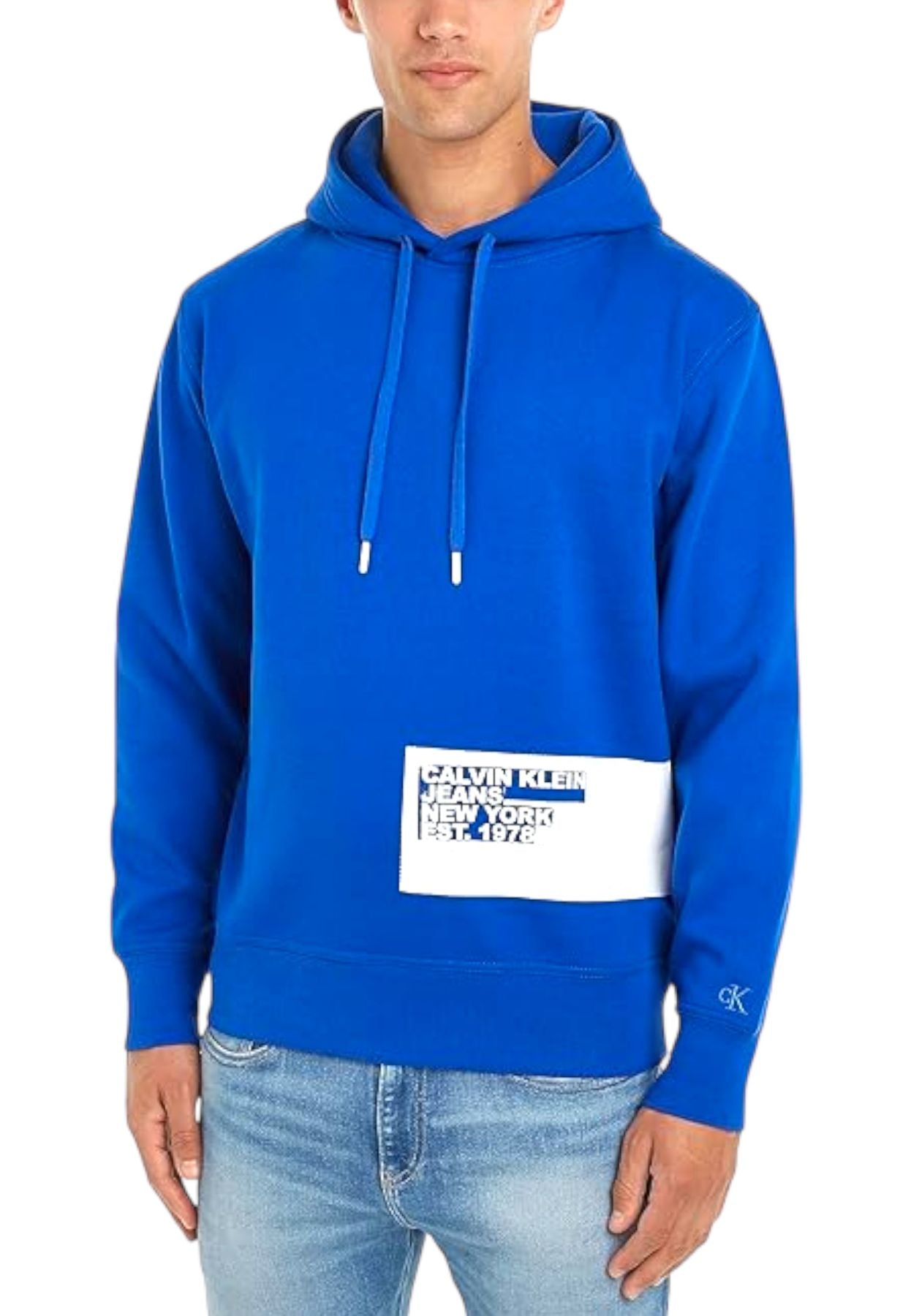 Felpa Con Cappuccio Uomo Calvin klein Jeans Stencil Blocking Logo J30J324102