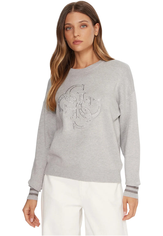 Maglione A Girocollo Donna Guess Sylvie Logo W5BR42Z26I2