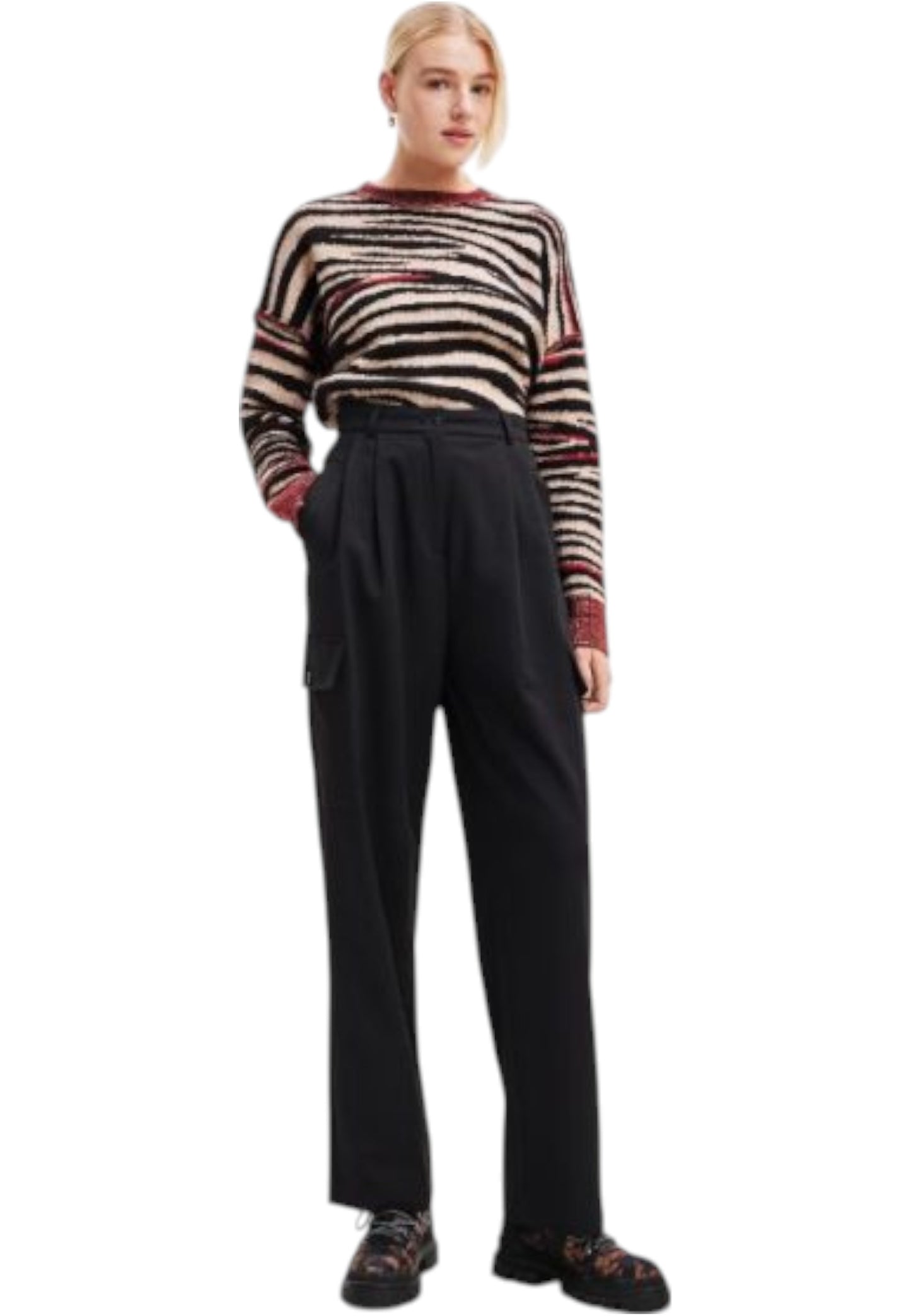 Pantaloni Cargo Donna Desigual 23WWPW06
