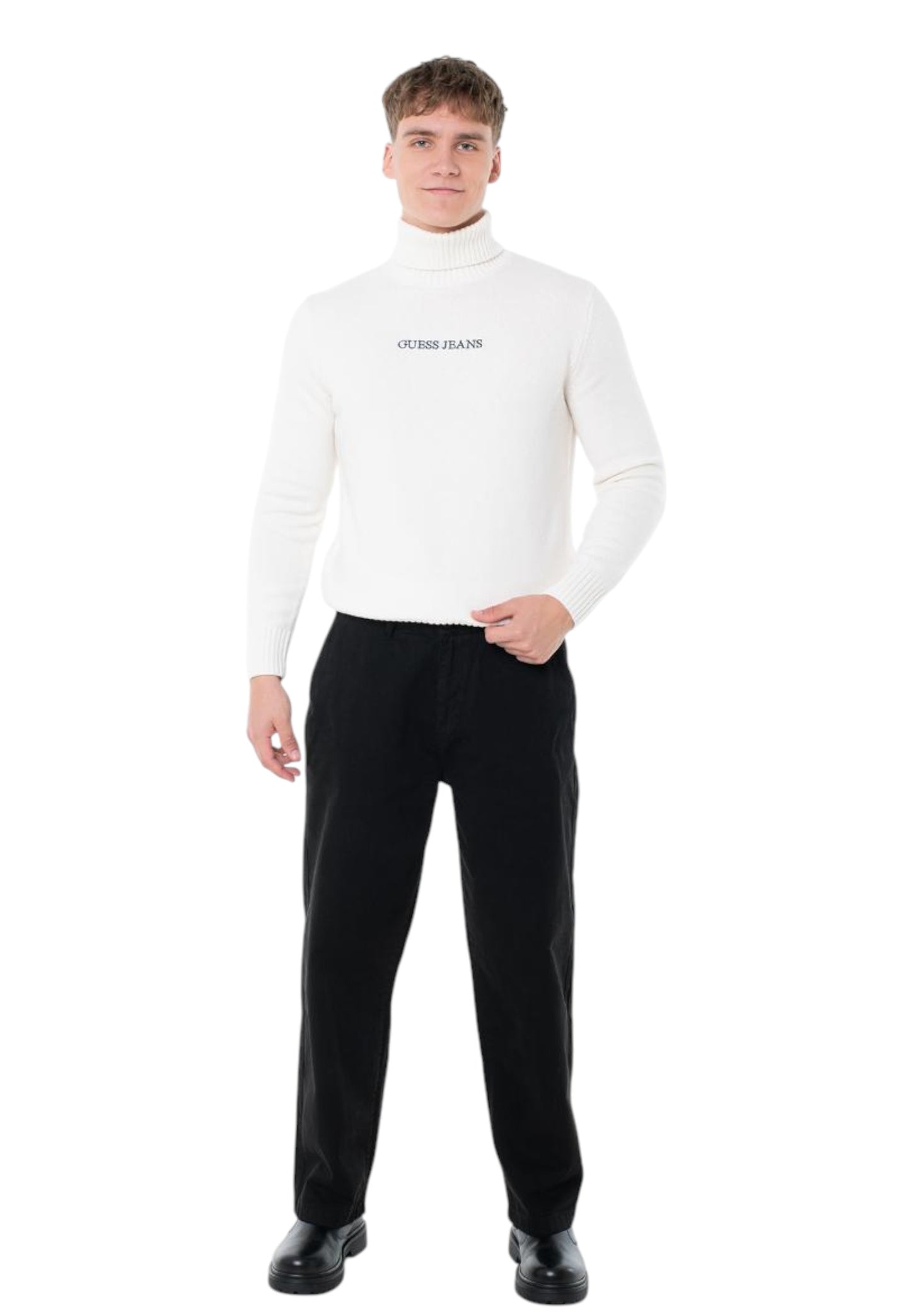 Maglione Collo Alto Uomo Guess Gj Guess J Emb Gj Ls Tn Guess J Emb Swtr M5BR58Z0561