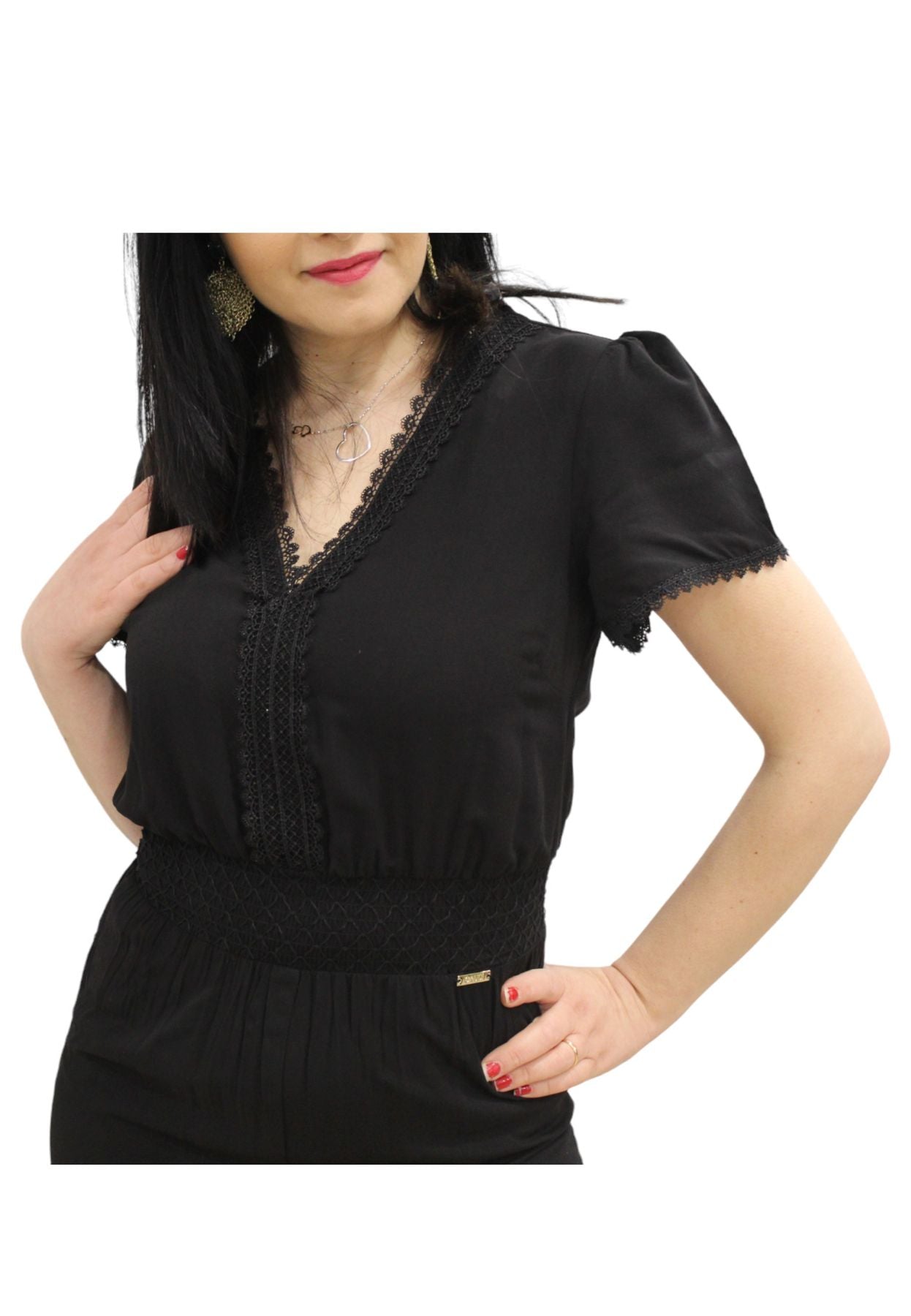 Tuta Jumpsuit Manica Corta Donna Gaudi Lunga 311BD25029