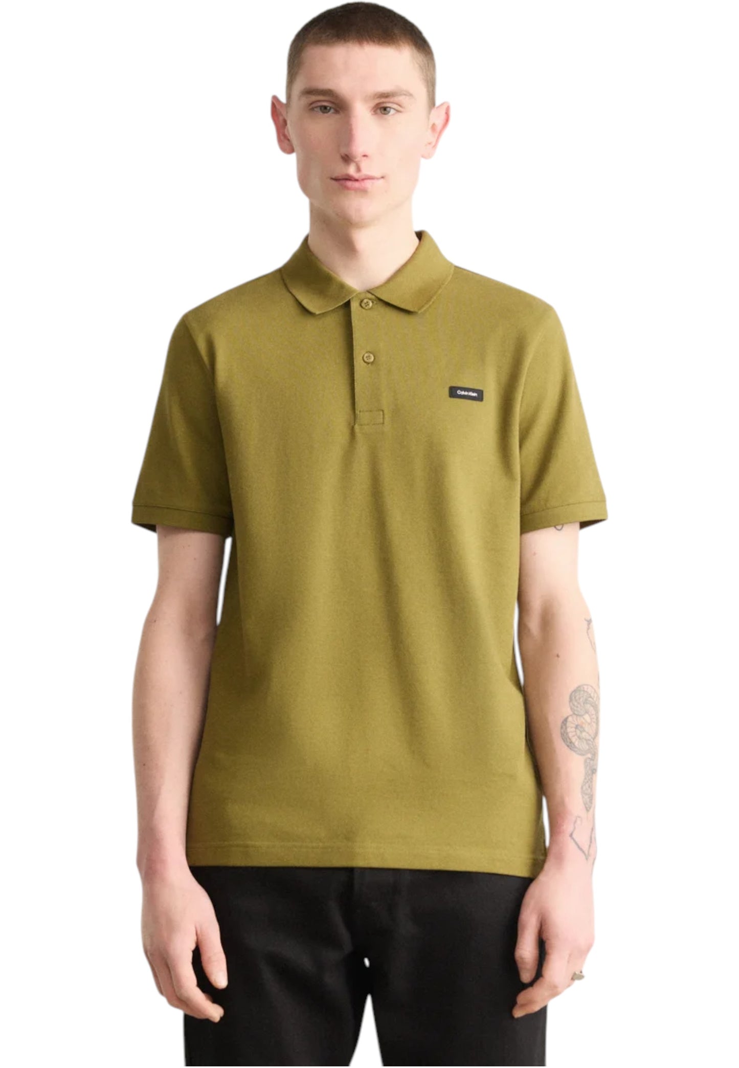 Polo Manica Corta Uomo Calvin klein  Stretch Pique Slim