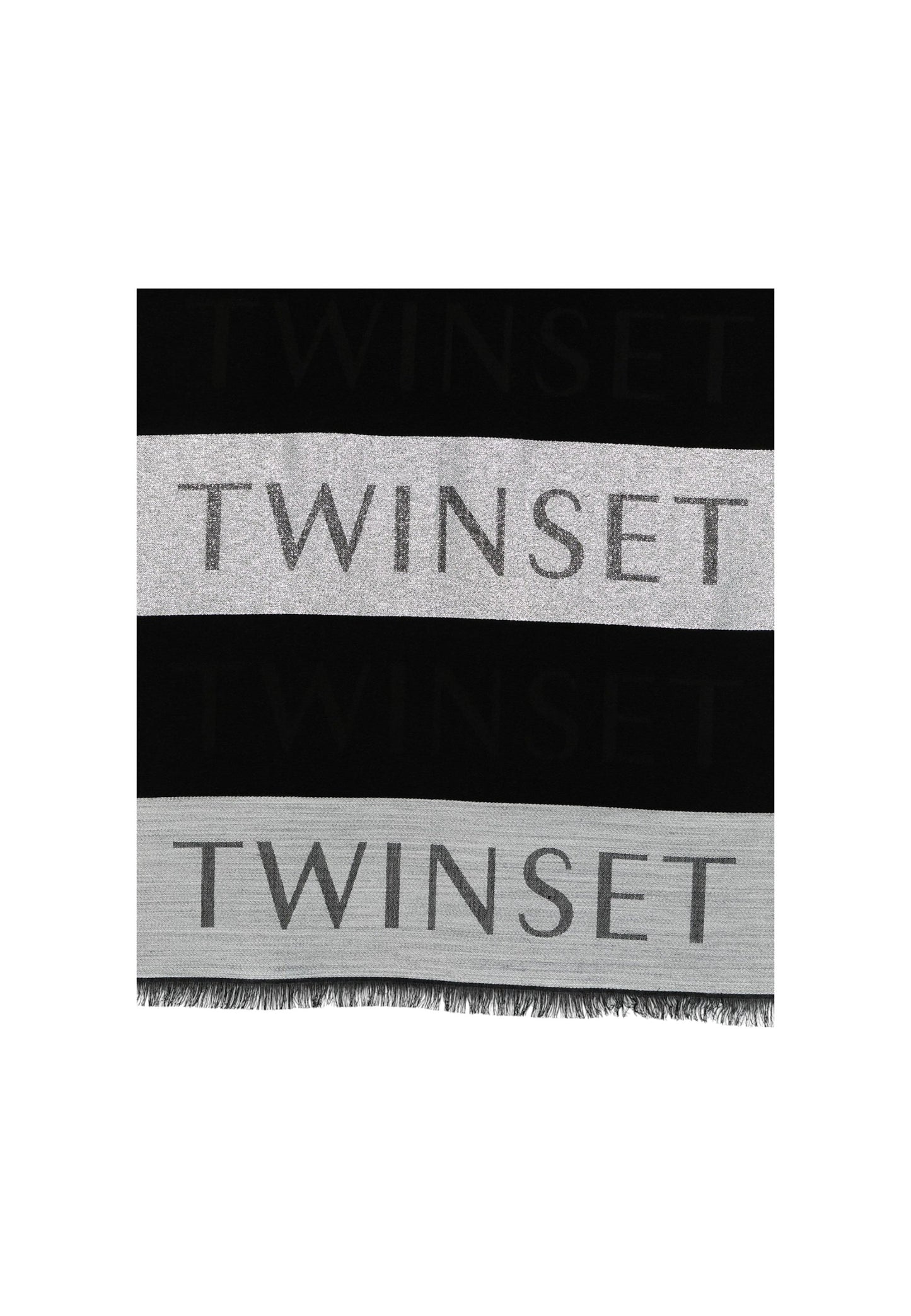 Sciarpa Donna Twinset Tessuto Lurex Con Logo E Bande 242TO503A