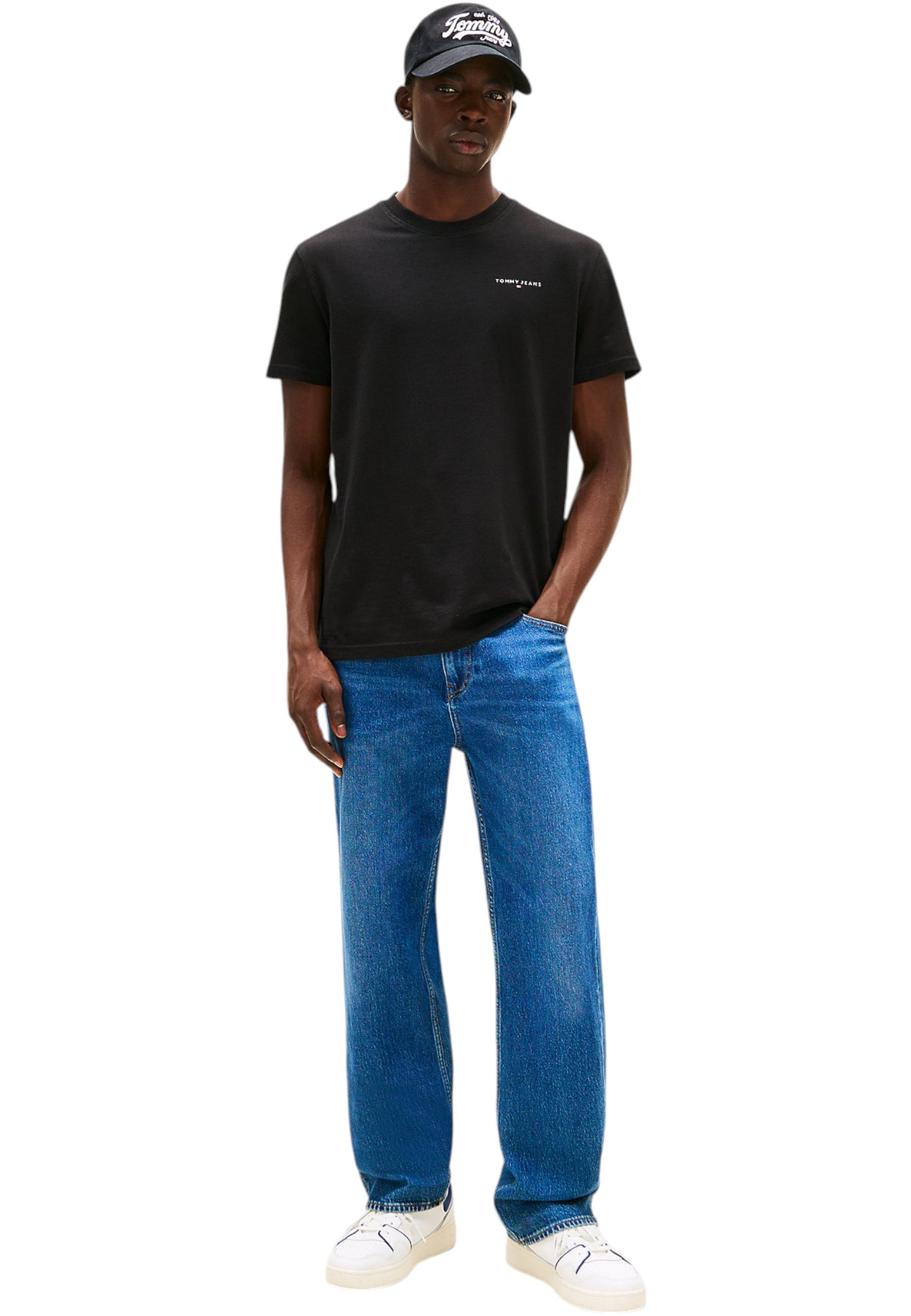 T-Shirt Manica Corta Uomo Tommy Jeans Tjm Slim Linear Ches DM0DM21780