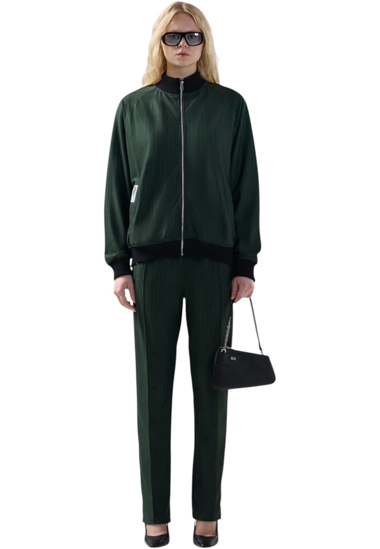 Giacca Bomber Donna Gcds Triacetate Pinstripe B2CW2000TP8