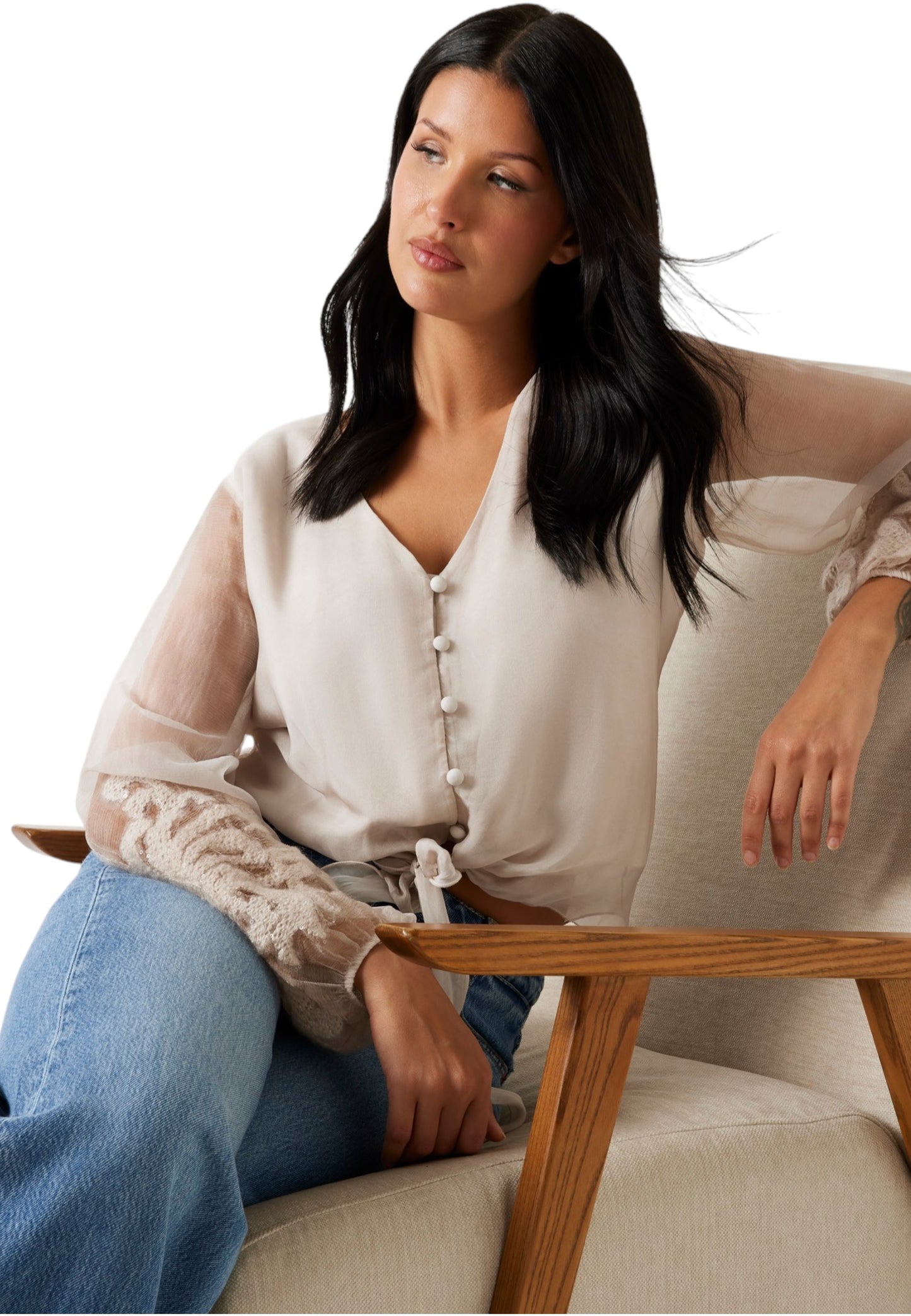 Blusa Manica lunga Donna Guess Camilla Garment Dyed W5YH0VWE550