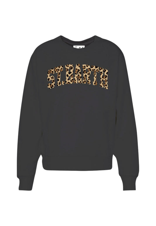 Felpa A Girocollo Donna Mc2 Saint Barth Stb Leopard Terry Emb Stardust W STDW001