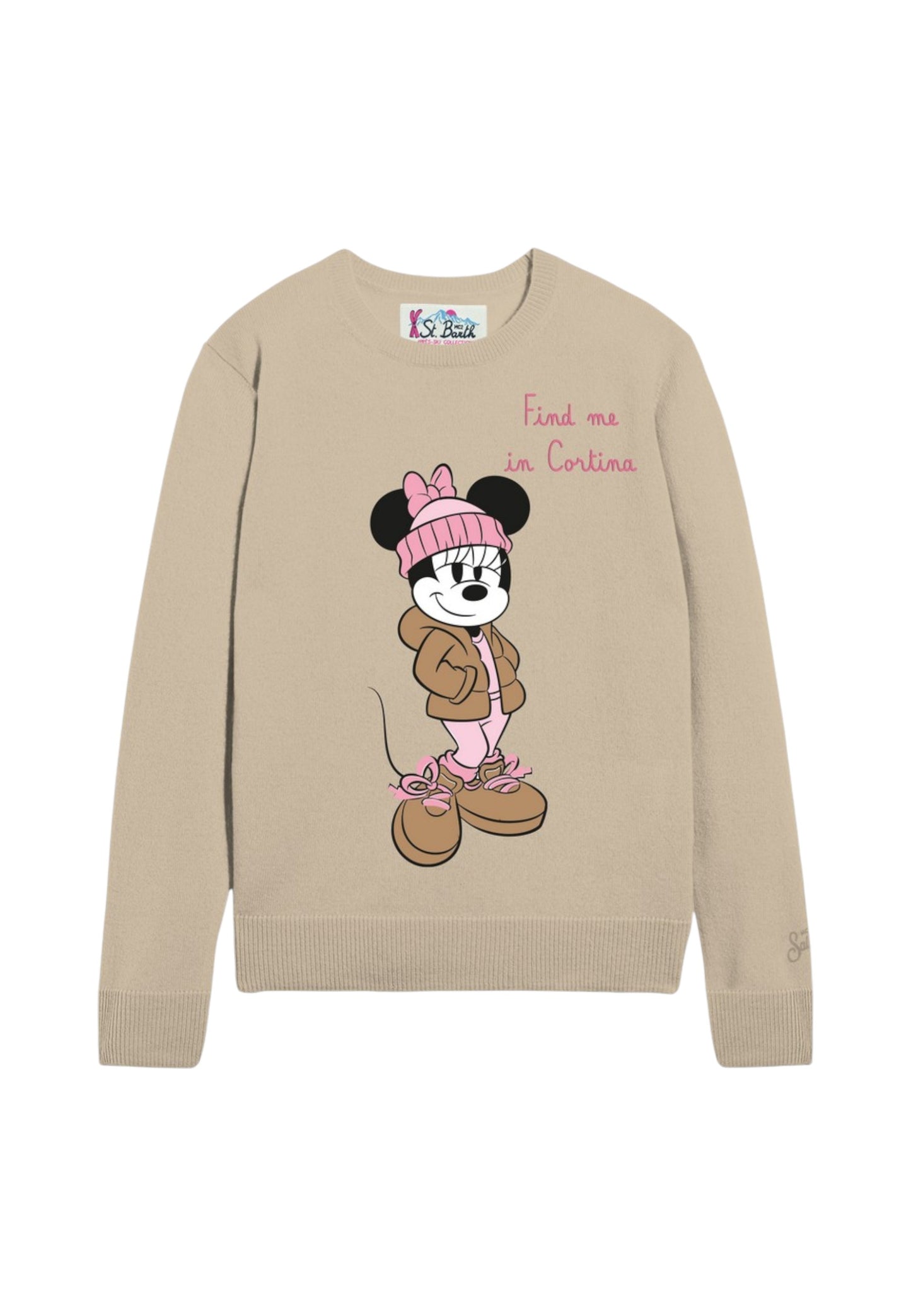 Maglione A Girocollo Donna Mc2 Saint Barth Minnie Find Me Emb New Queen QUE0010