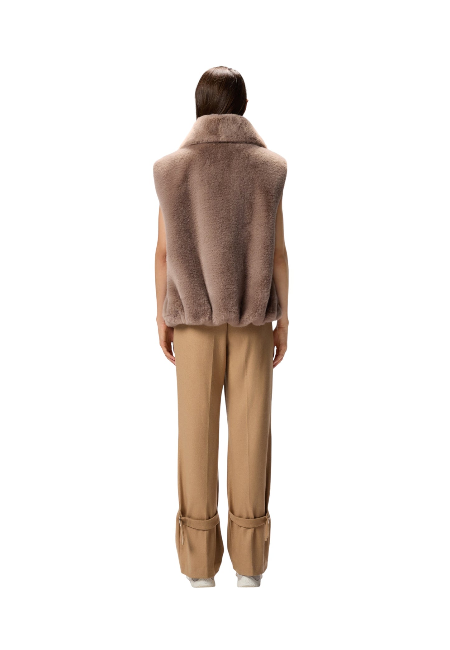 Pelliccia Sintetica Donna Pinko Smanicata Aspen Soft Deyn Gilet 105107A2WN
