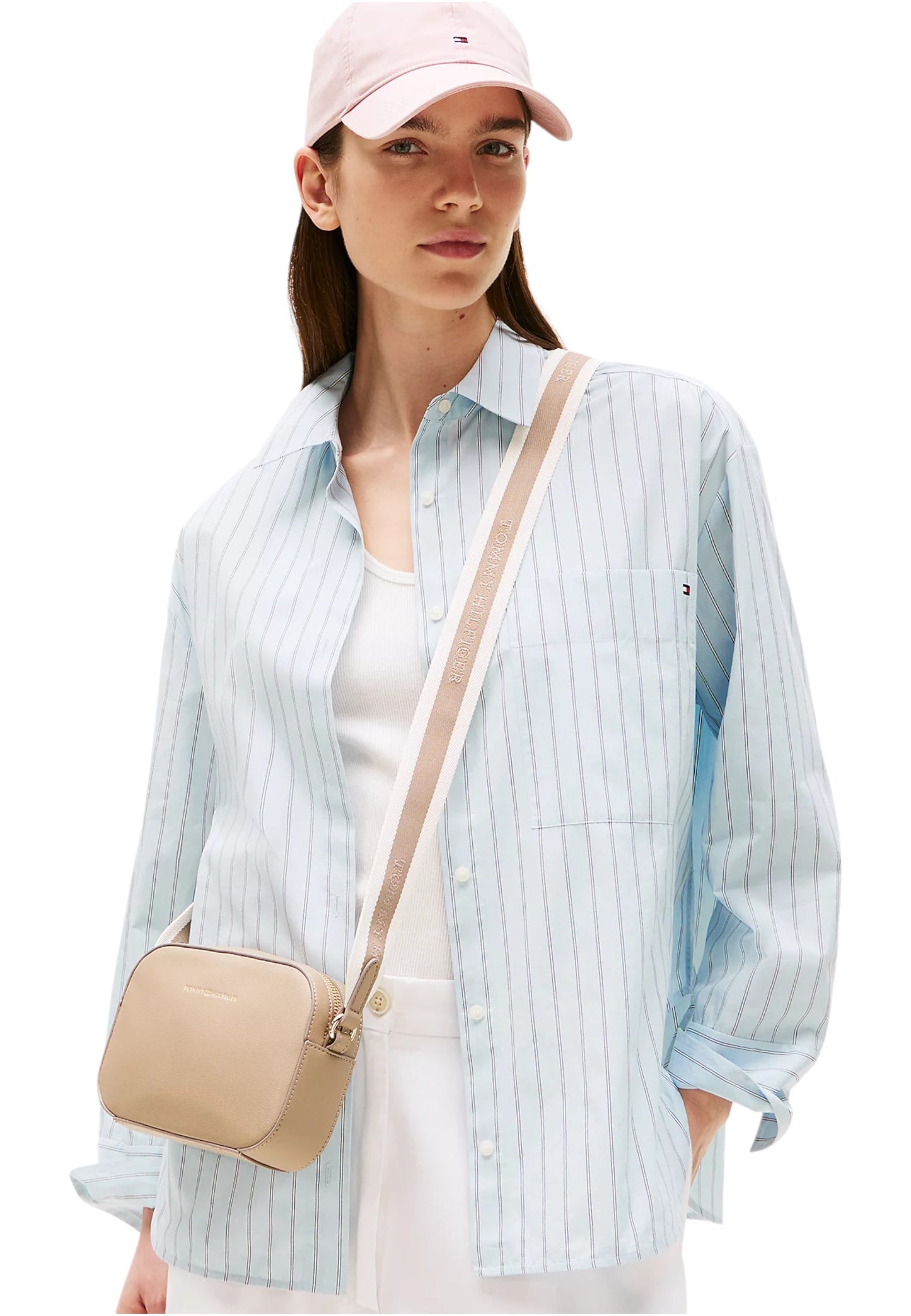 Borsa A Tracolla Donna Tommy Hilfiger Camera Bag Th Logotape